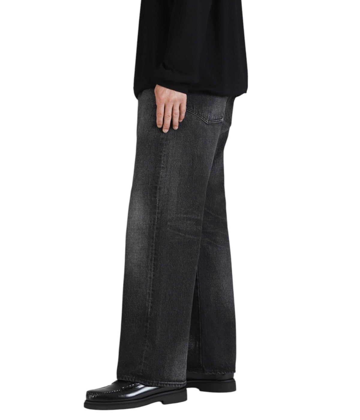 Selvage Denim Five Pocket Wide Straight Pants | Graphpaper