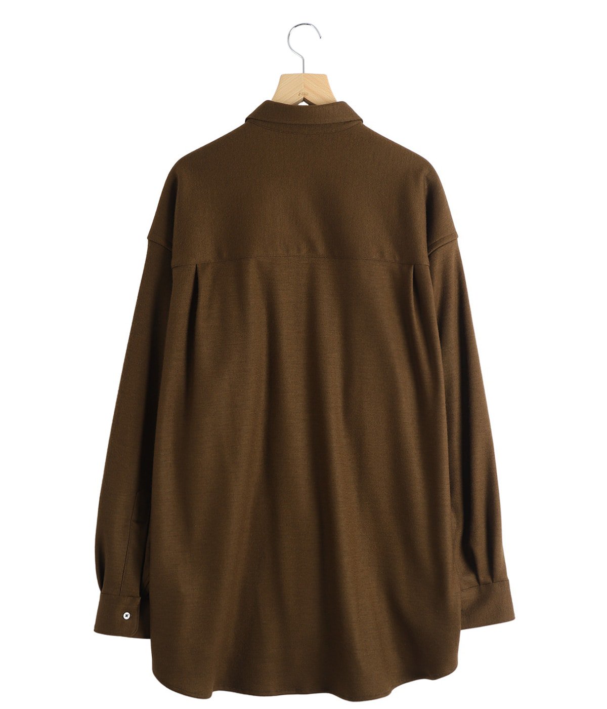 Wool Smooth Flannel Oversized Regular Collar Shirt | Graphpaper