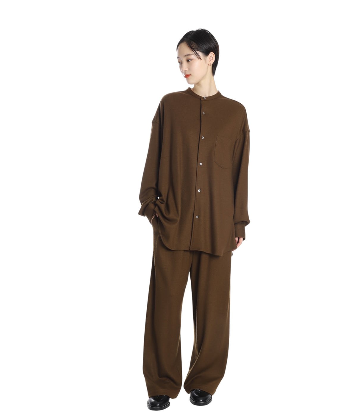 CURVED GATHER PUFF SLEEVE TUNIC サイズ:S Ameri（アメリ）の「CURVED GATHER PUFF SLEEVE TUNIC（シャツ
