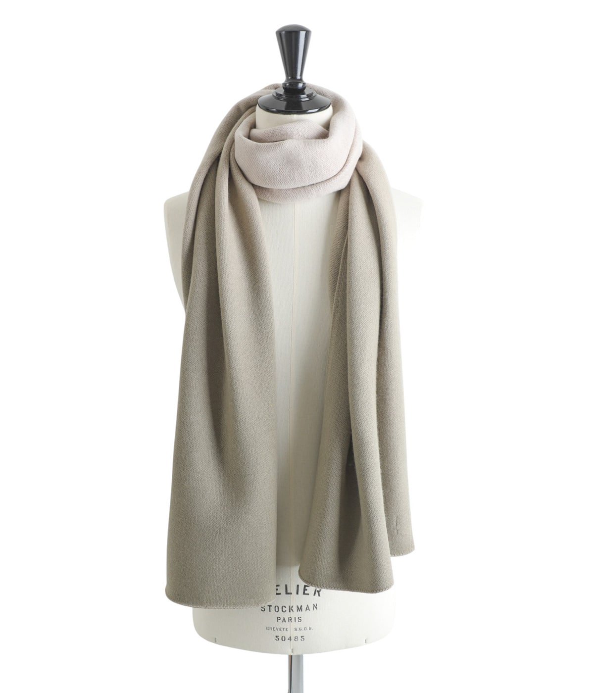 Graphpaper / グラフペーパー | Gradient Dyed Wool Knit Scarf マフラー | グレージュ | メンズ Gradient Dyed Wool Knit Scarf | Graphpaper(グラフペーパー