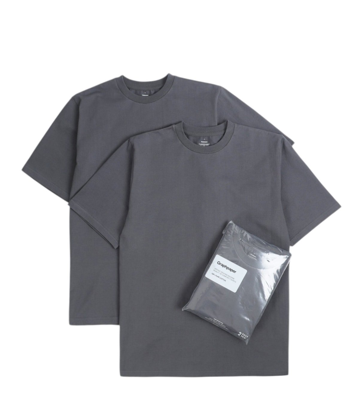 Graphpaper 2-Pack Crew Neck Tee Tシャツ Graphpaper (グラフペーパー) 2-Pack Crew Neck Tee / 2パック クルー