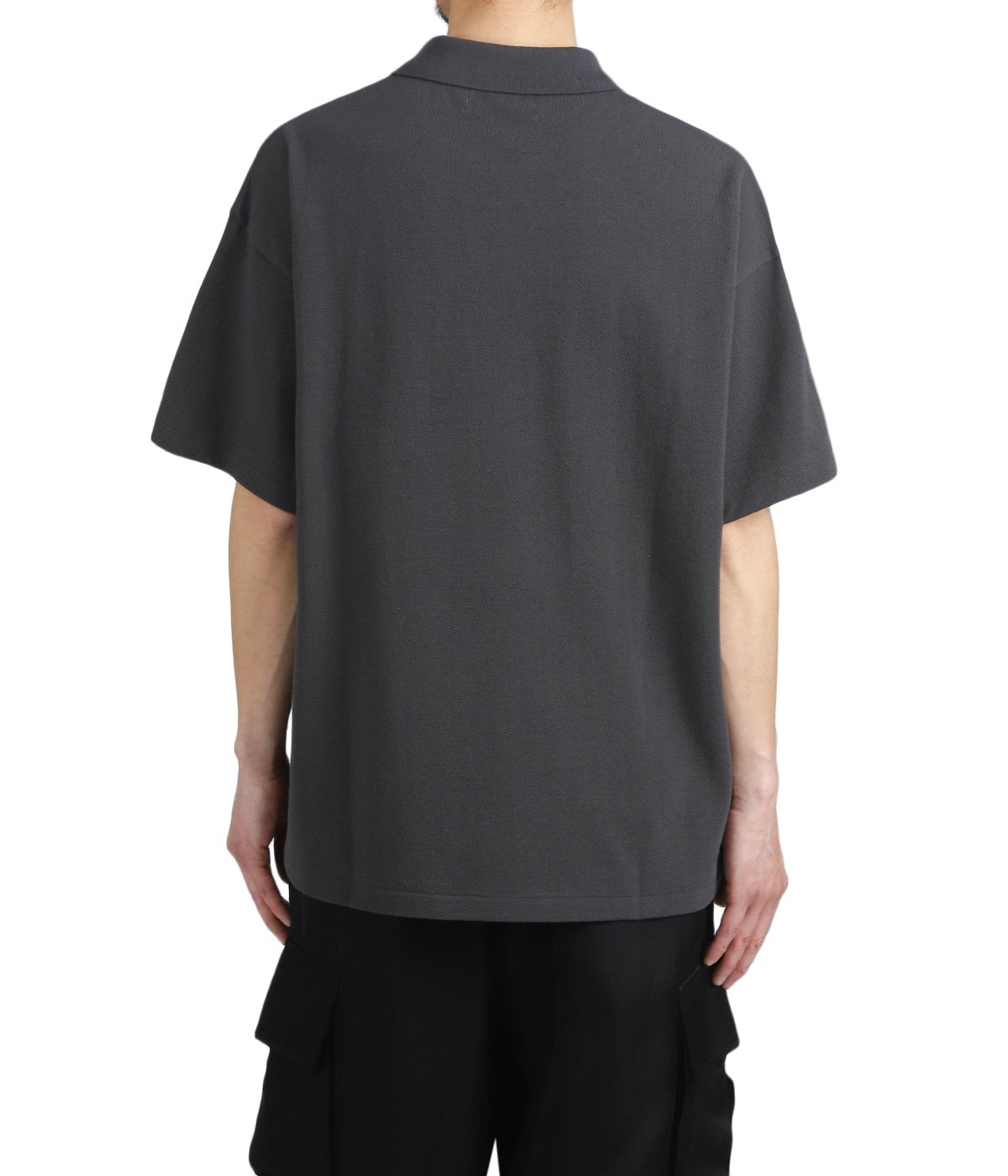 トップス Graphpaper Pique Jersey Skipper Polo Graphpaper - Cotton Pique Jersey L/S Skipper Polo / BEIGE | Stripe