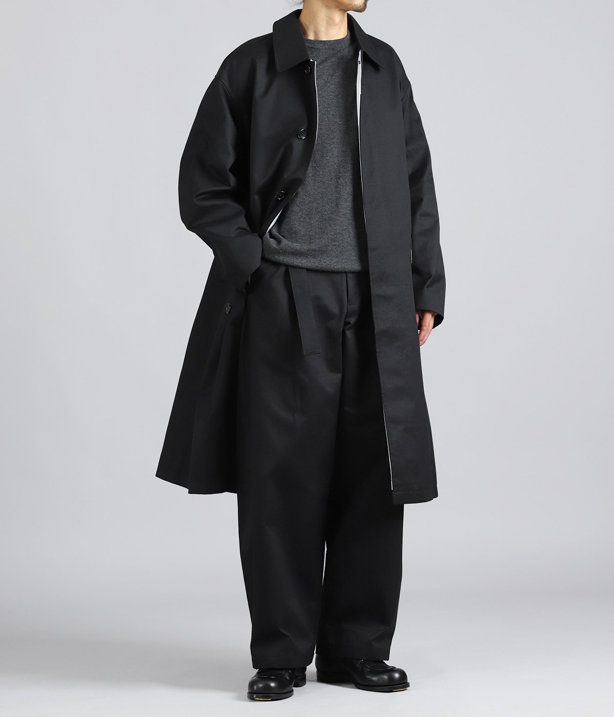 Graphpaper ダブルブレストコート サイズ1 黒 Dry Westpoint Railway Coat | Graphpaper(グラフペーパー) / アウター