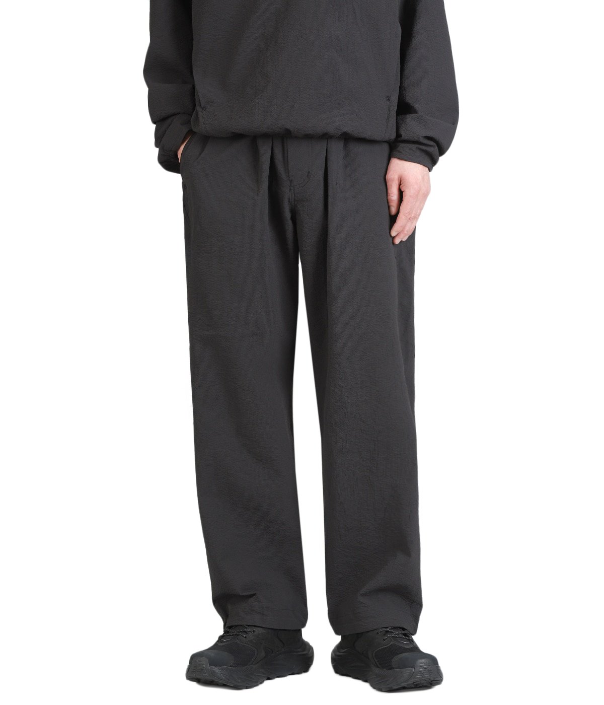 送料無料【GOLDWIN】ブラック無地フルオープンパンツ L Screen Pants | Goldwin 0(ゴールドウインゼロ) / パンツ ボトムス