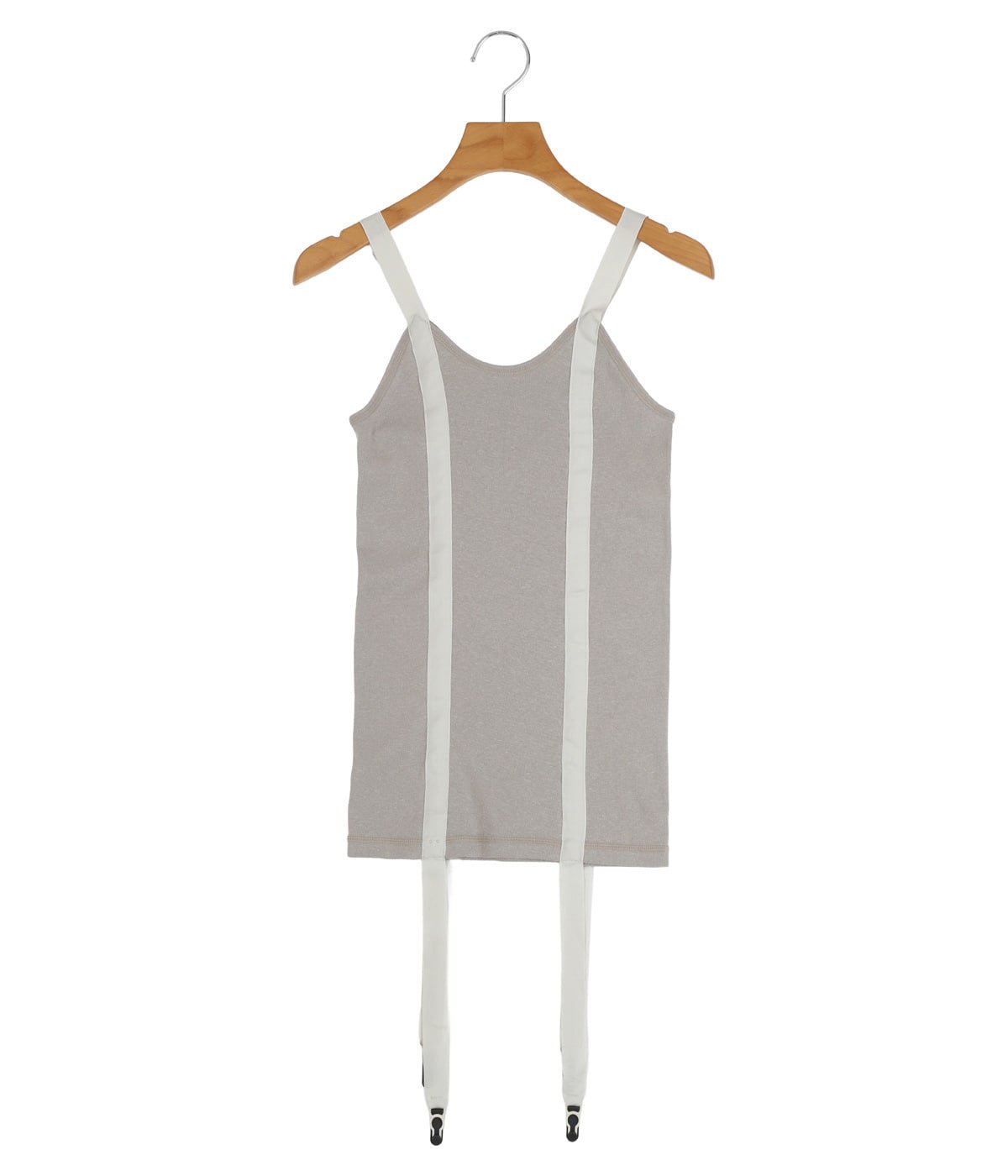 トップス OVERNEATH GARTER TANK072 (LIGHT BROWN) OVERNEATH：GARTER TANK TOP - LIGHT BROWN - ORANN ONLINE SHOP