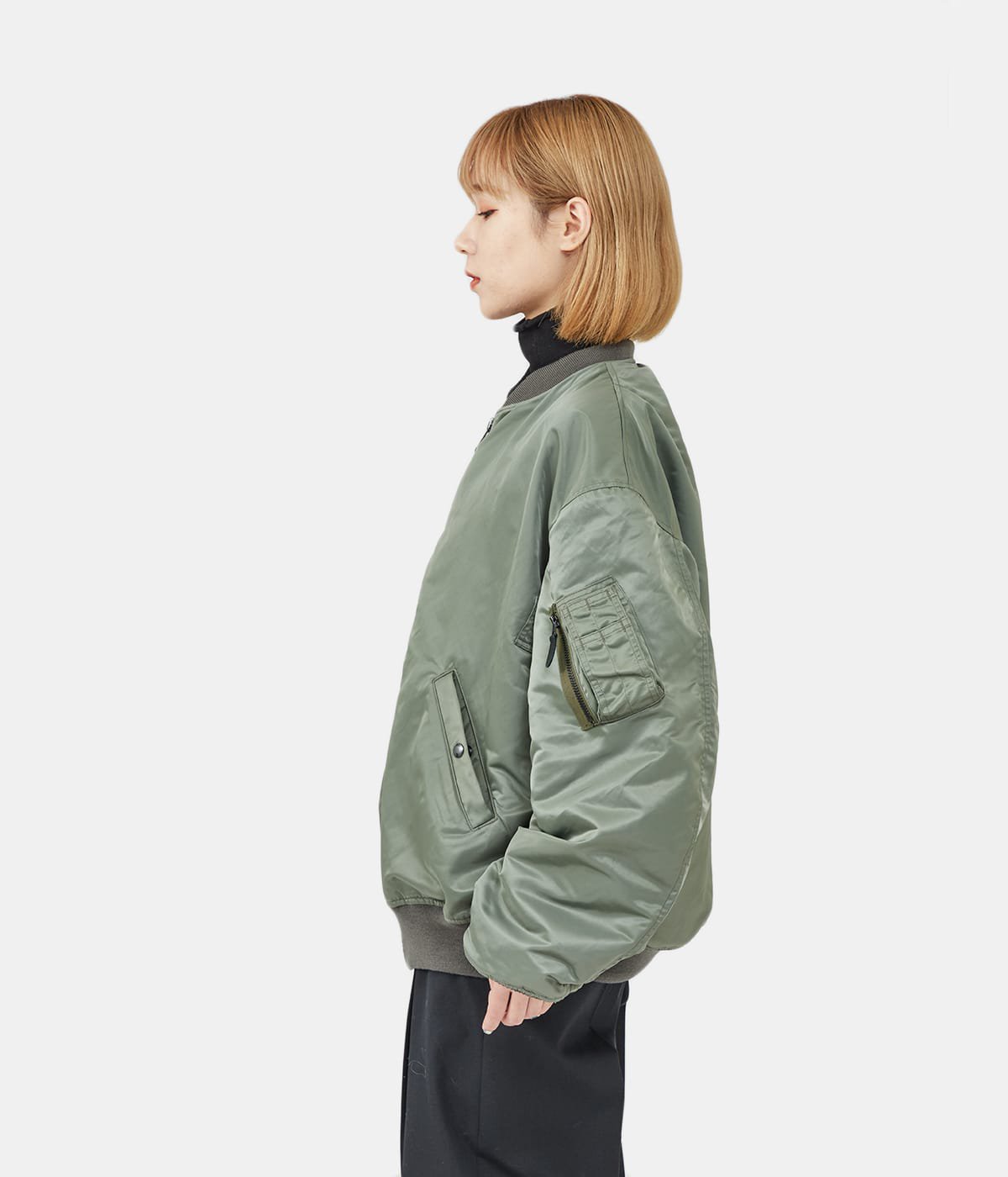 同様 LENO リノ 21AW MA-1 JACKET フライト ジャケット ミリタリー グレー ダーツ | taguig.gov.ph