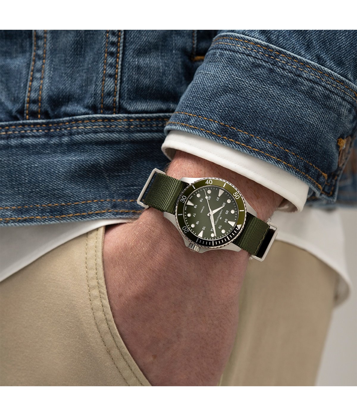 カーキネイビースキューバ 37MM QUARTZ | HAMILTON(ハミルトン