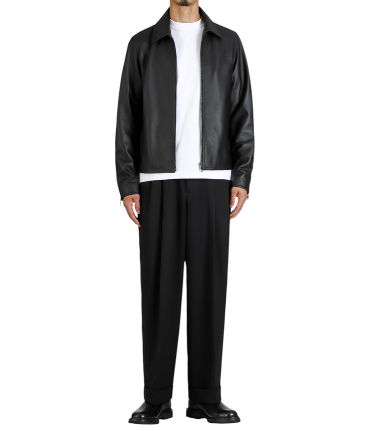 HEALY single zip jacket A2 type NAPPA GLOVE TALCO | CALIBRO12