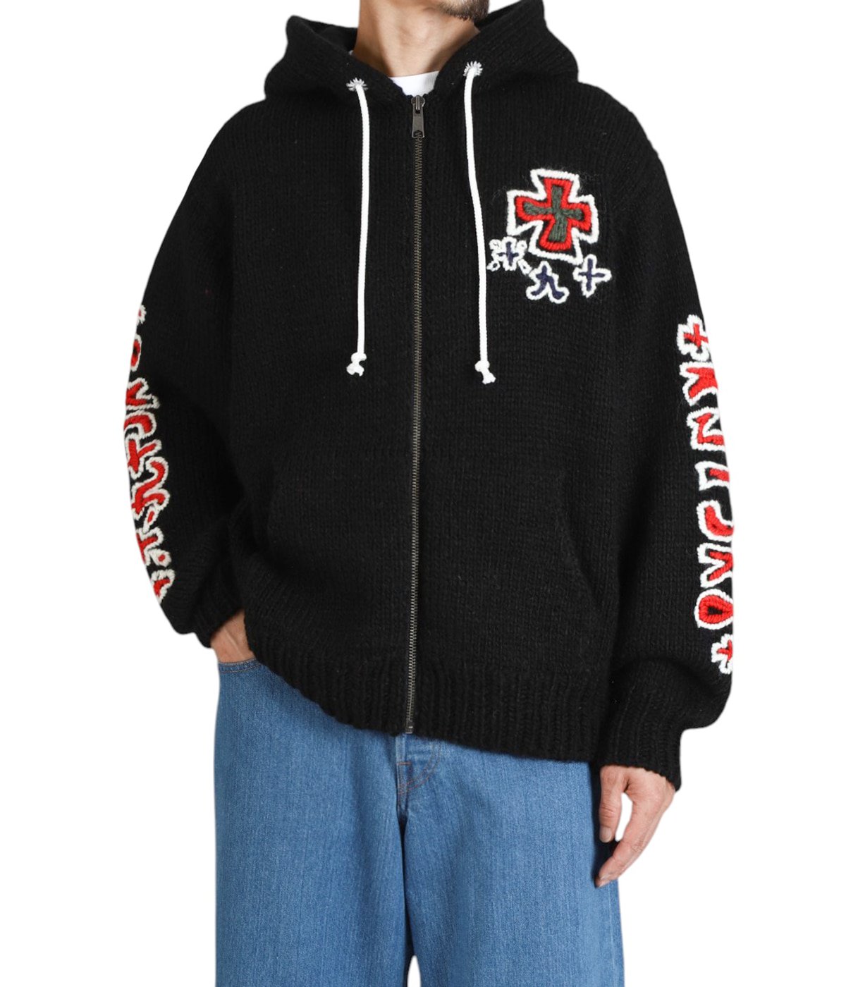 RICE NINE TEN 2021AW ハーフジップレタードニット　2サイズ. RICE NINE TEN 2021AW ハーフジップレタードニット 2サイズ