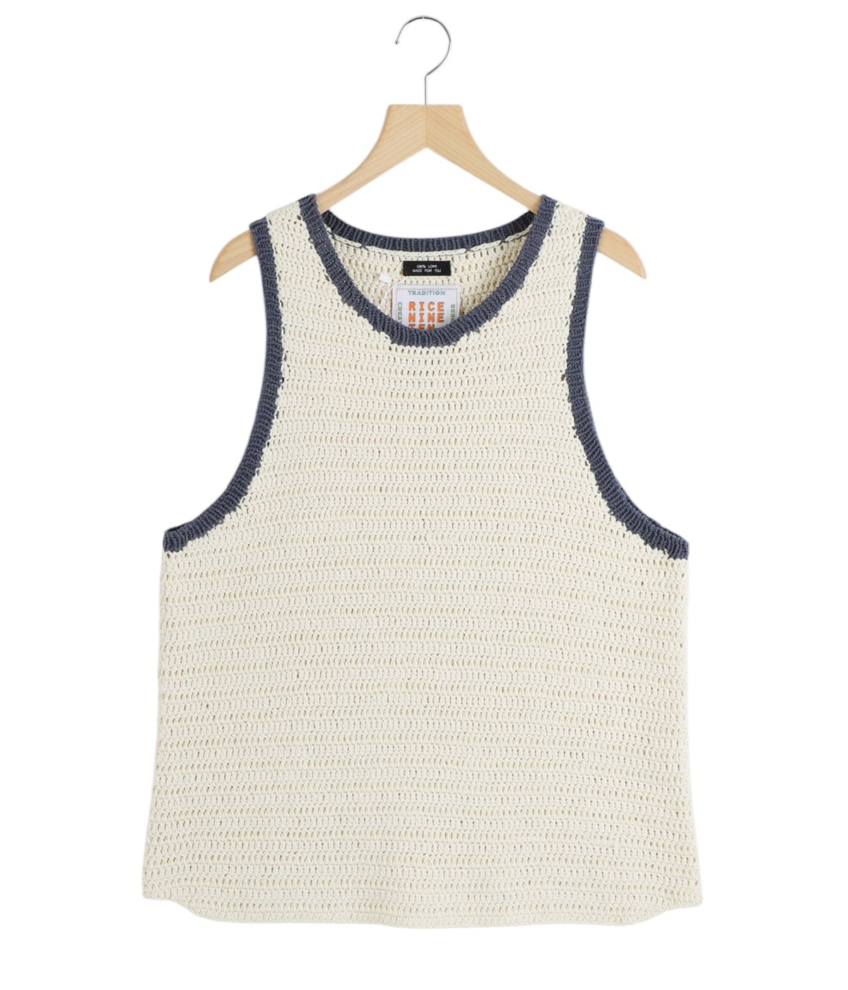 ぐりたん　0910 CROCHET TRIM TANK TOP | RICE NINE TEN(ライス ナイン テン