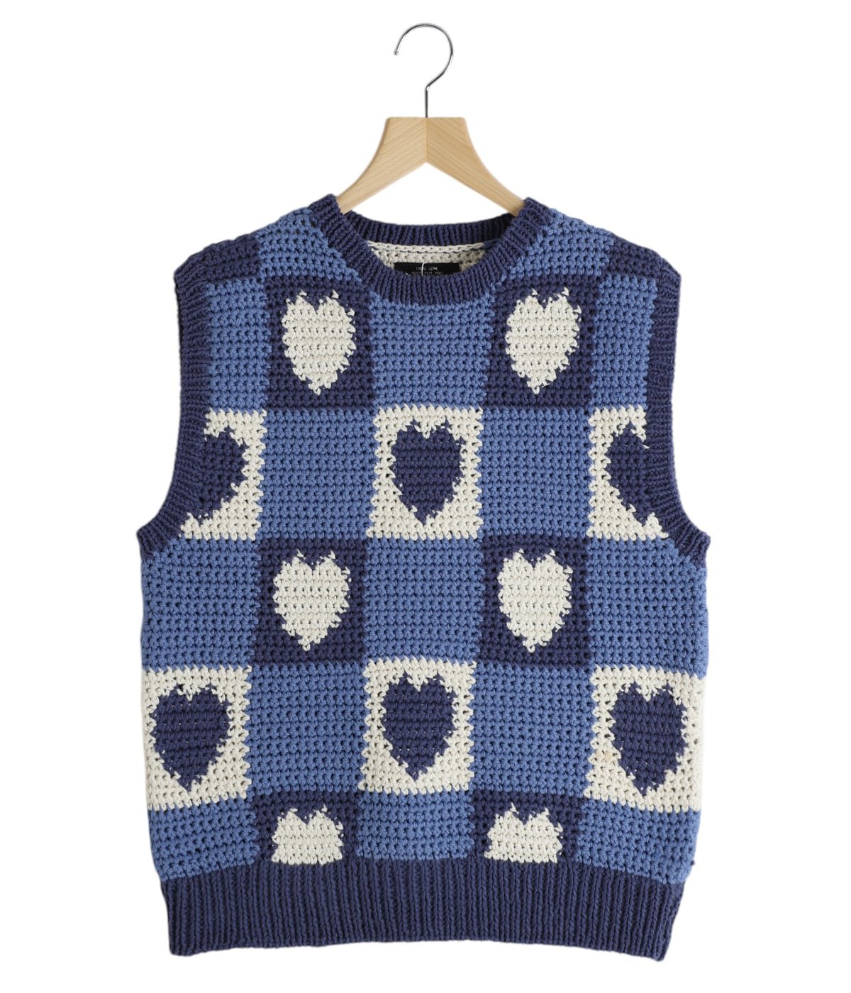 CROCHET KNIT HEART VEST | RICE NINE TEN(ライス ナイン テン CROCHET KNIT HEART VEST | RICE NINE TEN(ライス ナイン テン