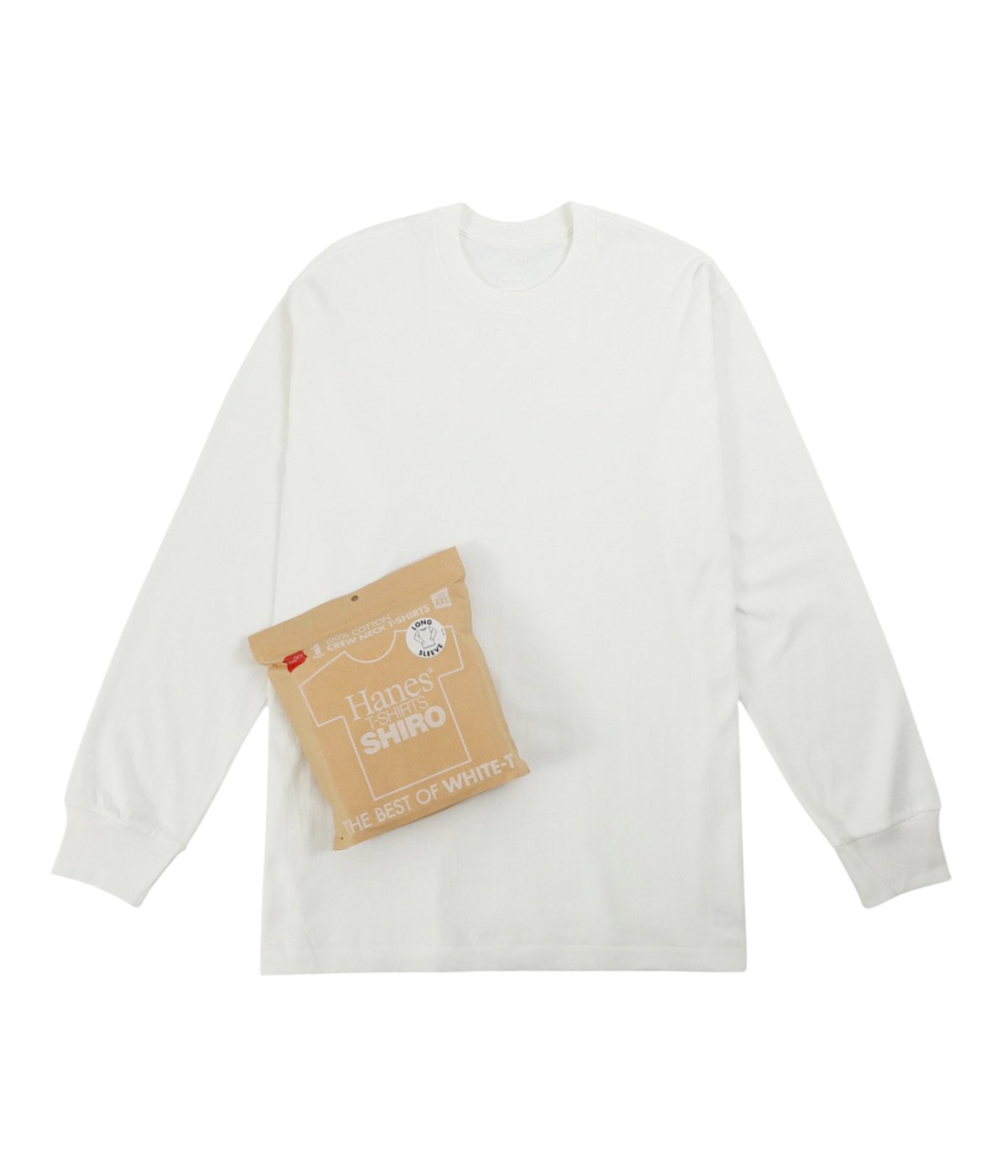 1P Hanes T-SHIRTS SHIRO クルーネックロングスリーブTシャツ | Hanes