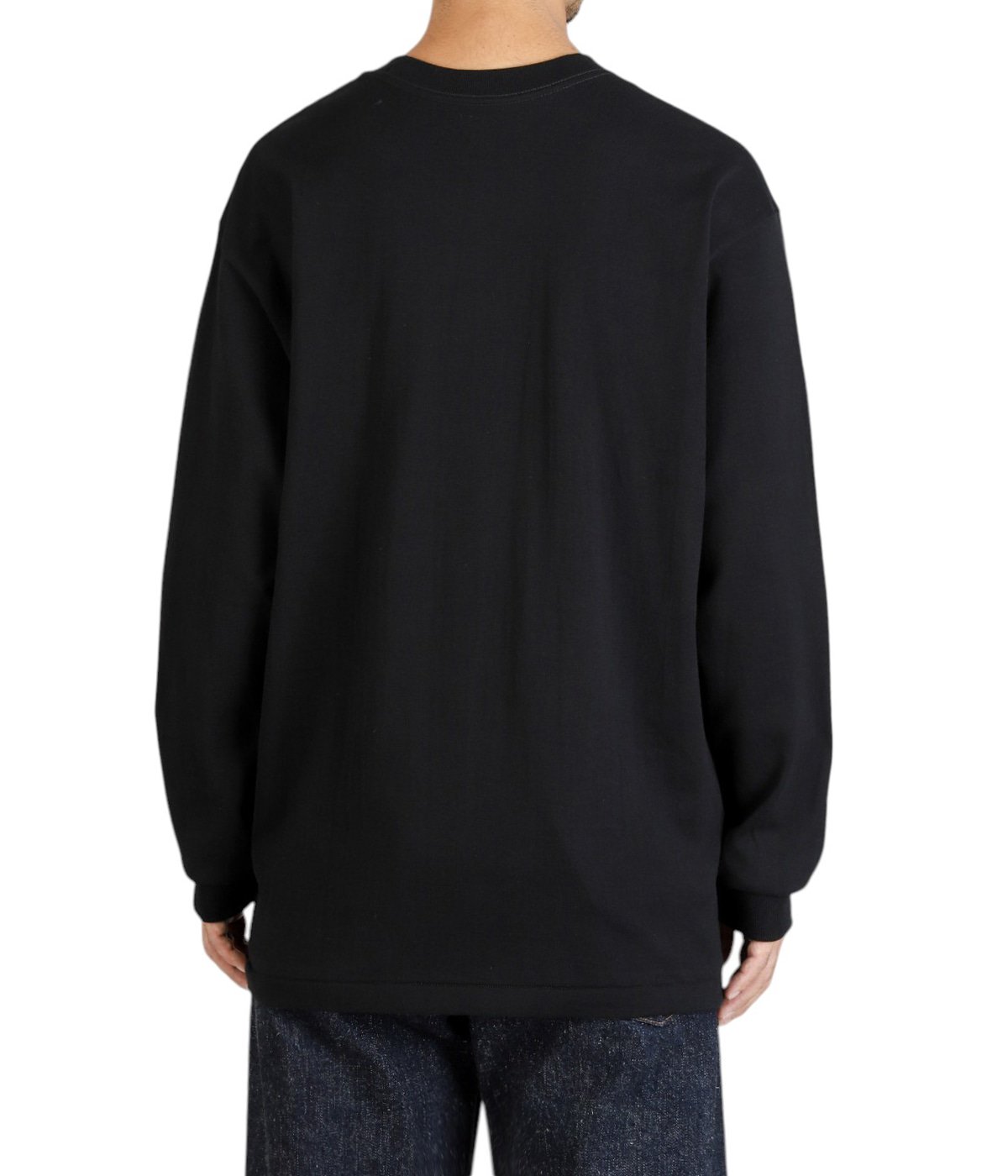 Hanes 骸骨プリント 長袖Tシャツ M 1P Hanes T-SHIRTS KURO クルーネックロングスリーブTシャツ | Hanes