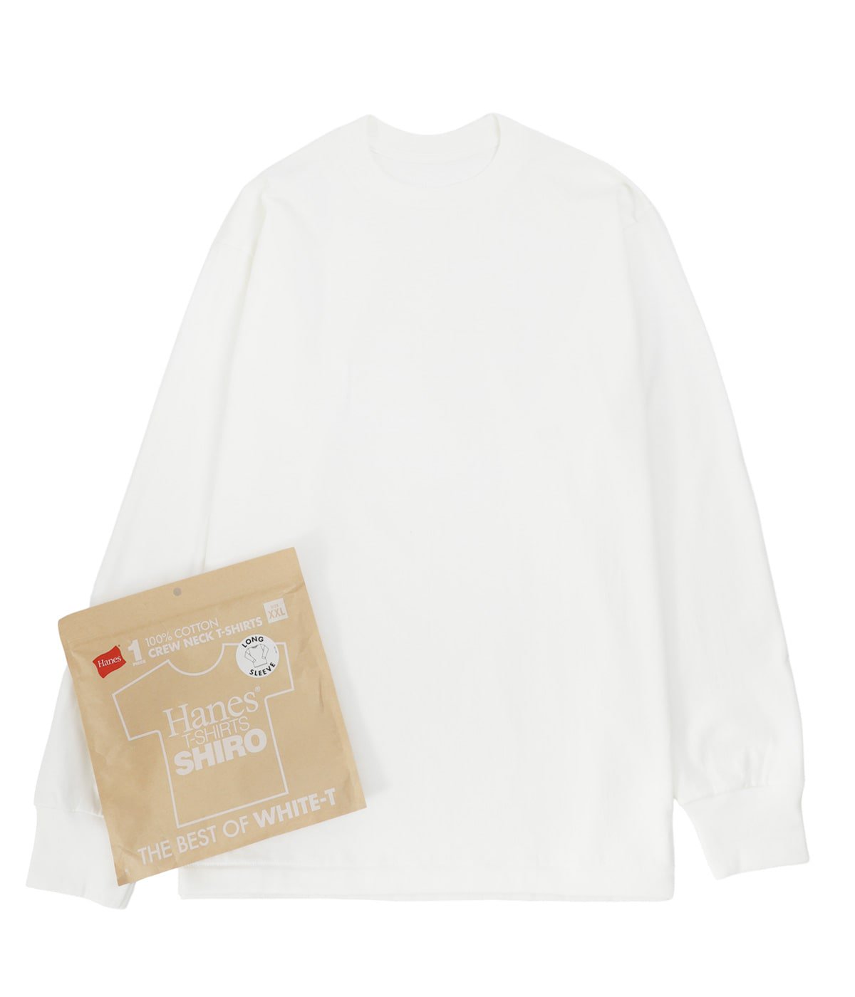 1P Hanes T-SHIRTS SHIRO クルーネックロングスリーブTシャツ | Hanes