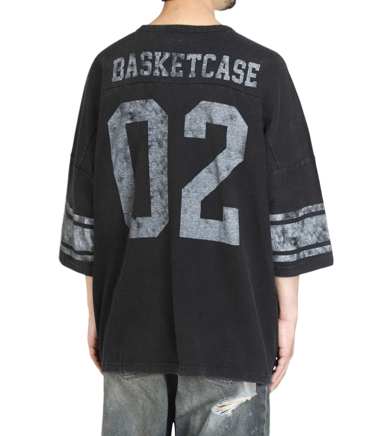 USED古着(ユーズドフルギ) BASKETCASE HORSECOLLAR FOOTBALL SHIRT SS / BLACK メンズ JPN：L 【中古】【ブランド古着バズストア】 HORSECOLLAR -football shirt ss- | Basketcase(バスケットケース