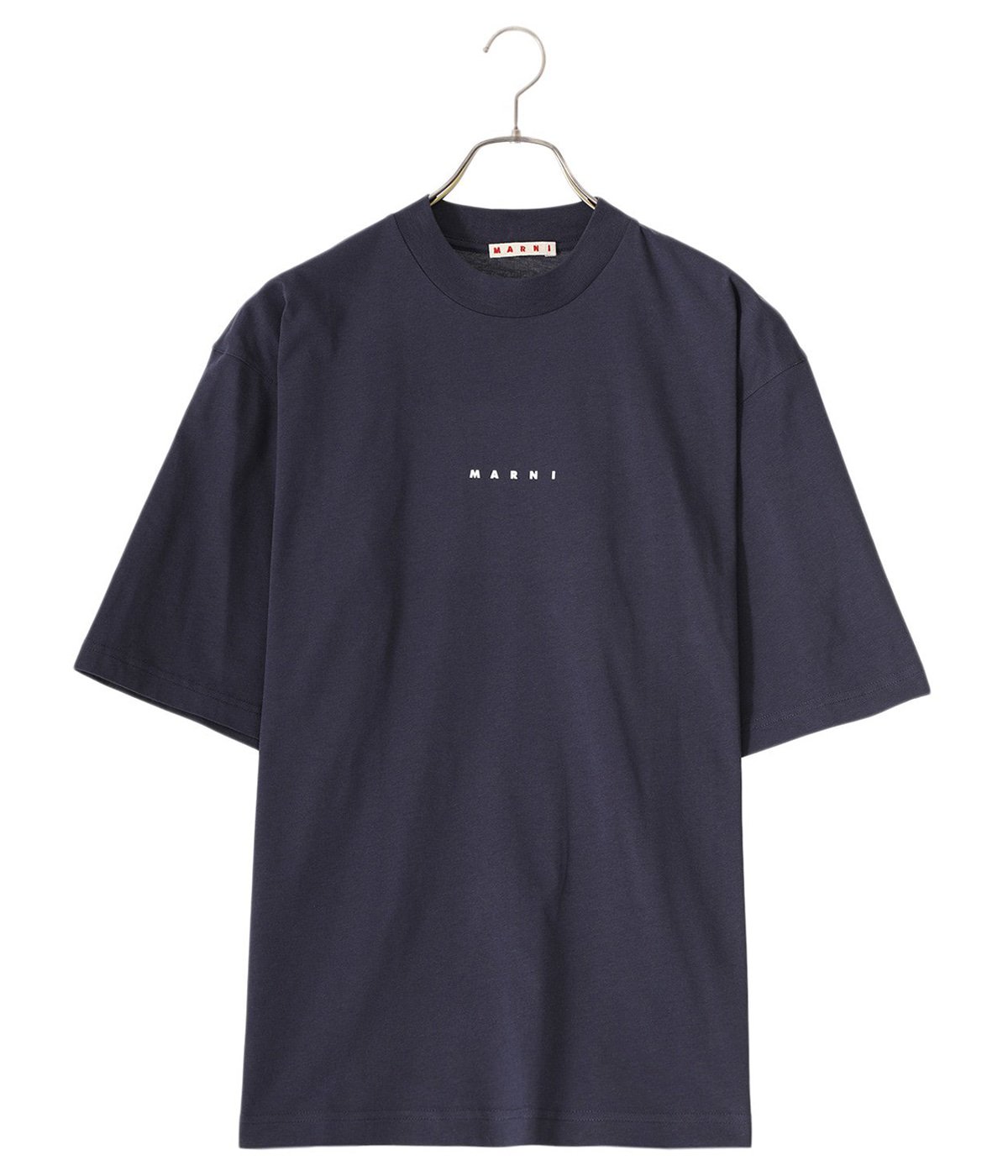 Hiro1313マルニ半袖新品 52 23SS MARNI ロゴ Tシャツ ロゴT ネイビー 紺 4741