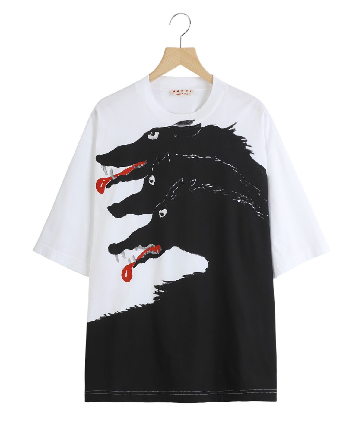 s.xx Marni マルニ トップス MARNI（マルニ） トップス Tシャツ スクリブルロゴ オーバーサイズ