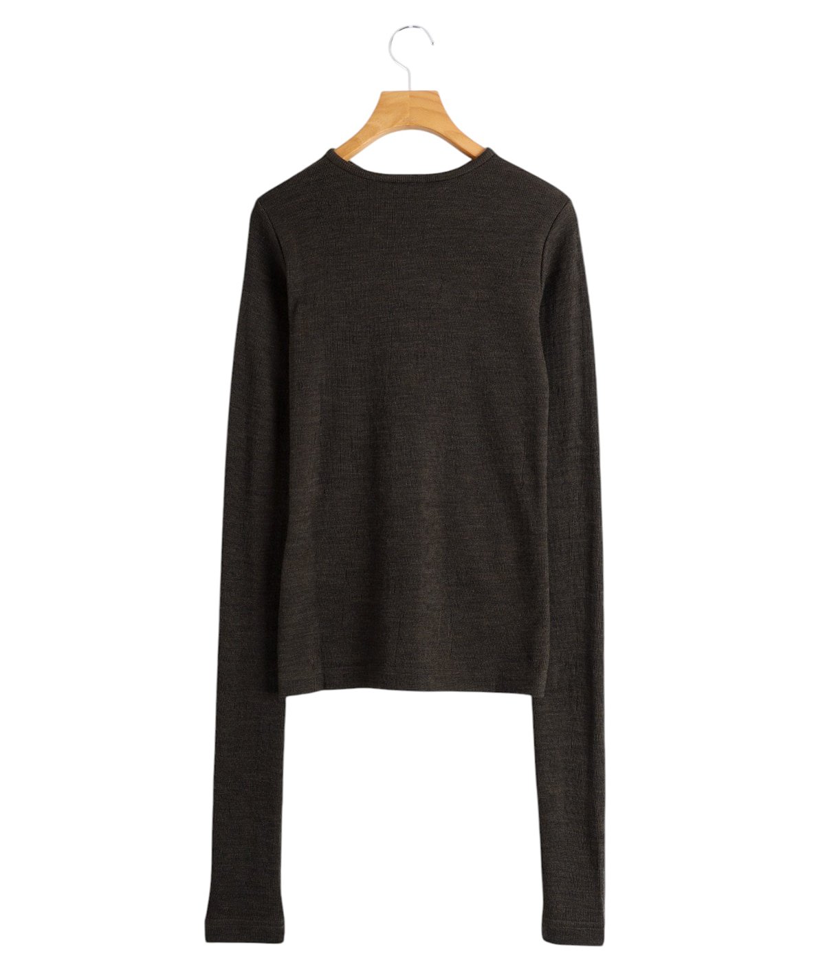 美品 INSCRIRE アンスクリア ONLY ARK 別注 Open L/S Tee ニット ハーフジップ カットソー 長袖 トップス ネイビー M レディース 古着 中古 USED INSCRIRE（アンスクリア）の「【INSCRIRE/アンスクリア】Open L/S Tee