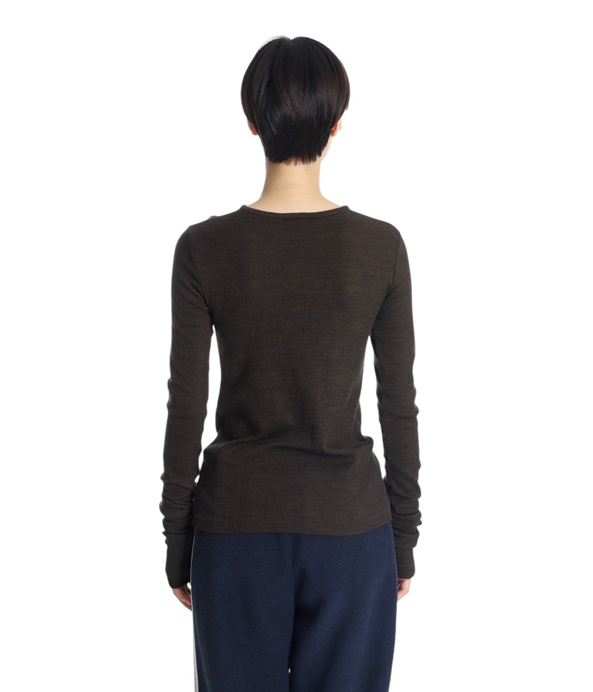 レディース】Plating Rib Zip Up Tee | INSCRIRE(アンスクリア