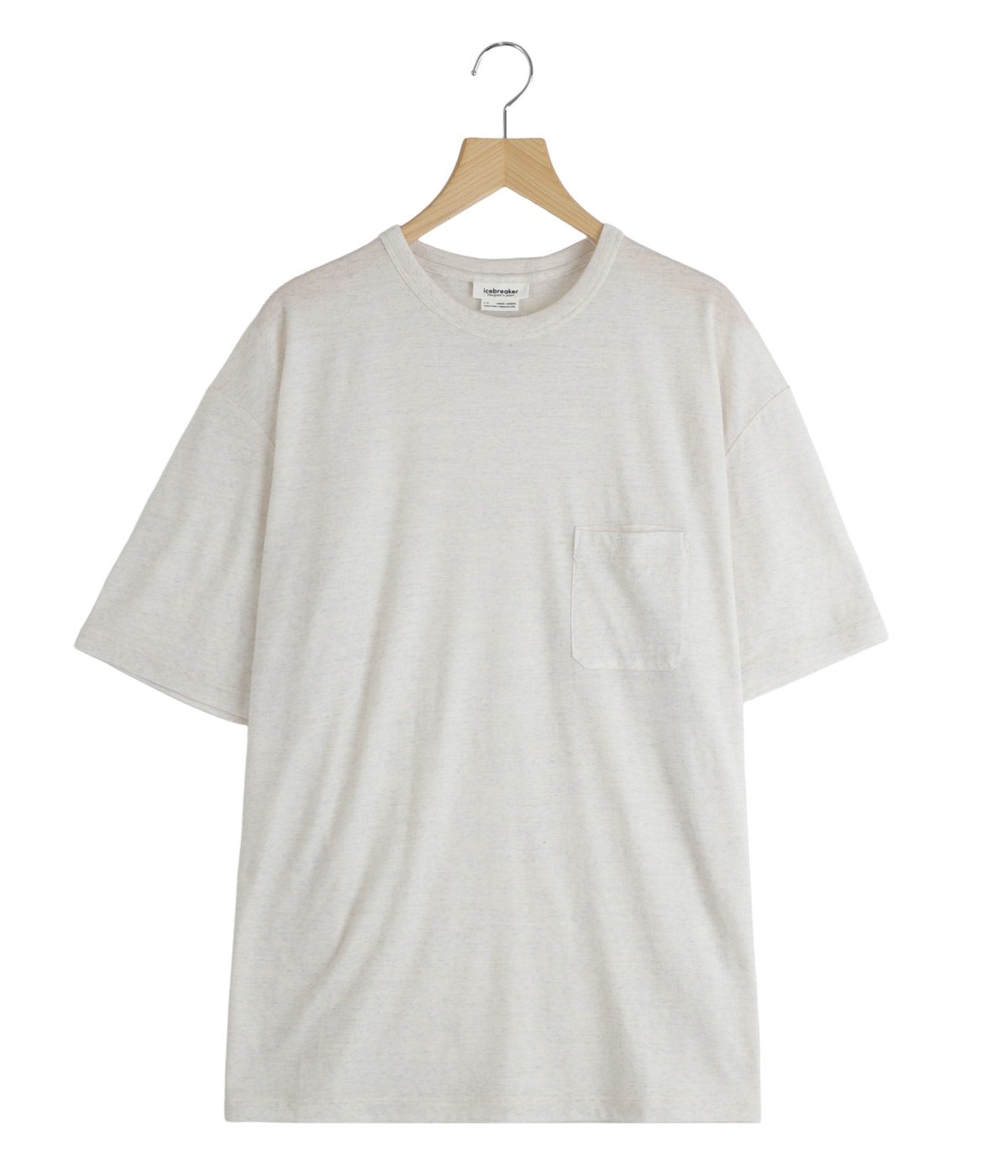 icebreaker メリノ ポケットＴ エクルーヘザー Ｍサイズ 美品 U Merino 150 SS Pocket Tee | icebreaker(アイスブレーカー