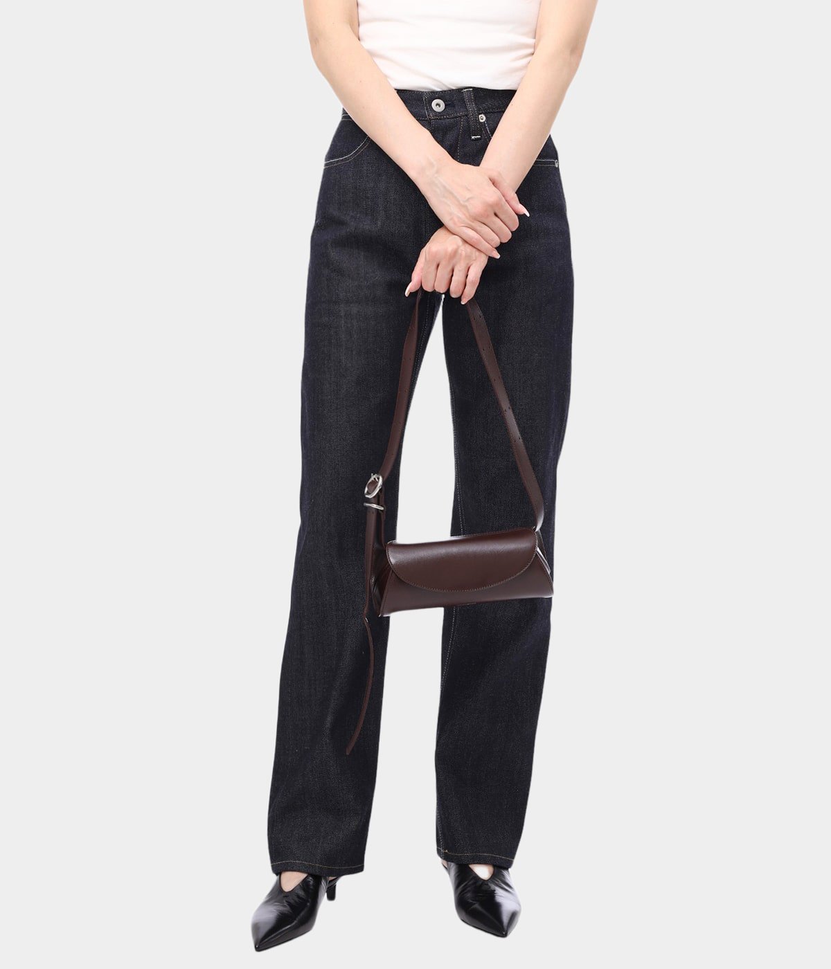 ★極美品★ジルサンダー プルオーバー ノーカラー ブラウン カルゼ ギャバジン CANNOLO MINI | JIL SANDER(ジルサンダー) / バッグ ショルダーバッグ