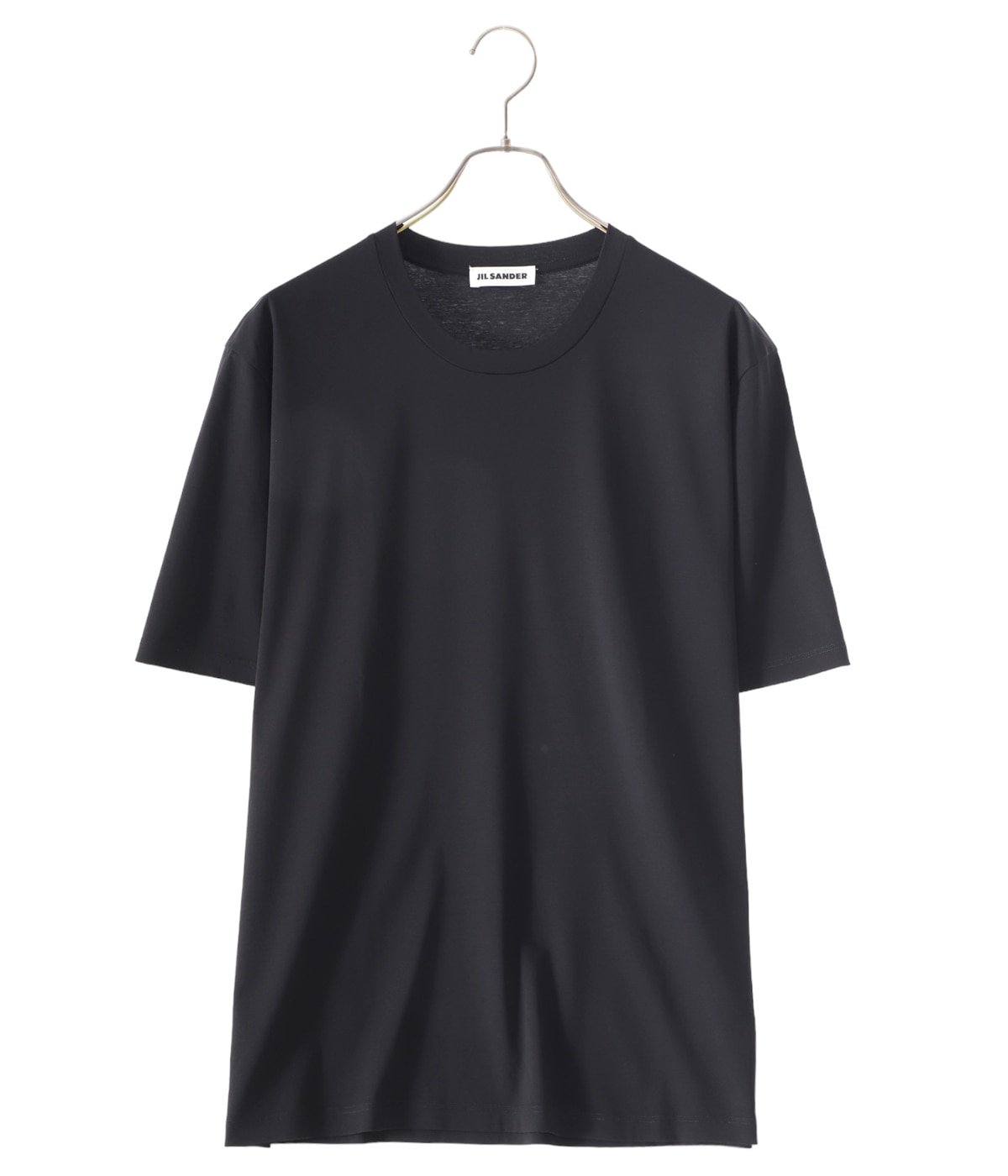 美品 ジルサンダー JIL SANDER Tシャツ コットン オーバーサイズ カットソー モックネック メンズ トップス S ブラック