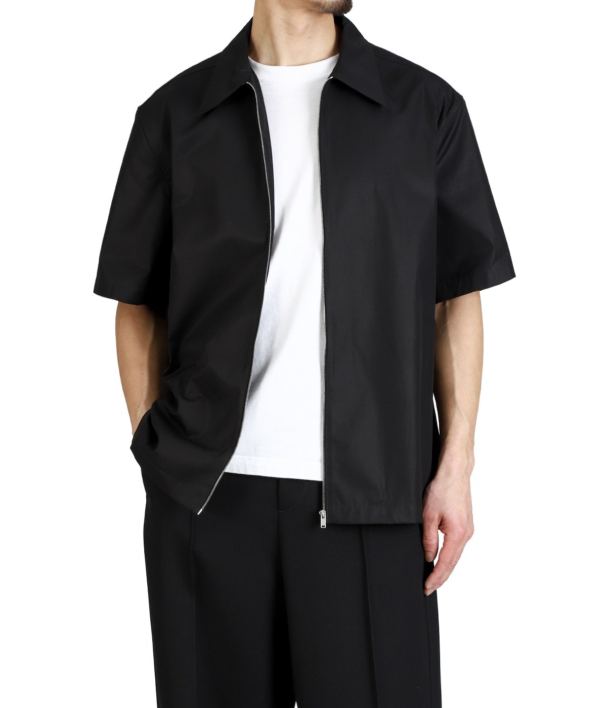 JIL SANDER (ジルサンダー) 半袖シルクポロシャツ 46サイズ レディース】SHIRT 38 PNT | JIL SANDER(ジルサンダー) / トップス