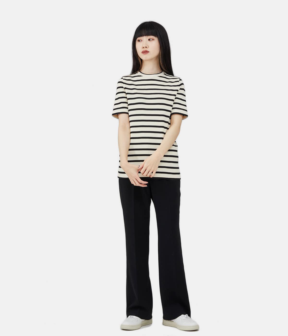 JIL SANDER Tシャツ・カットソー S 黒xアイボリー(総柄)