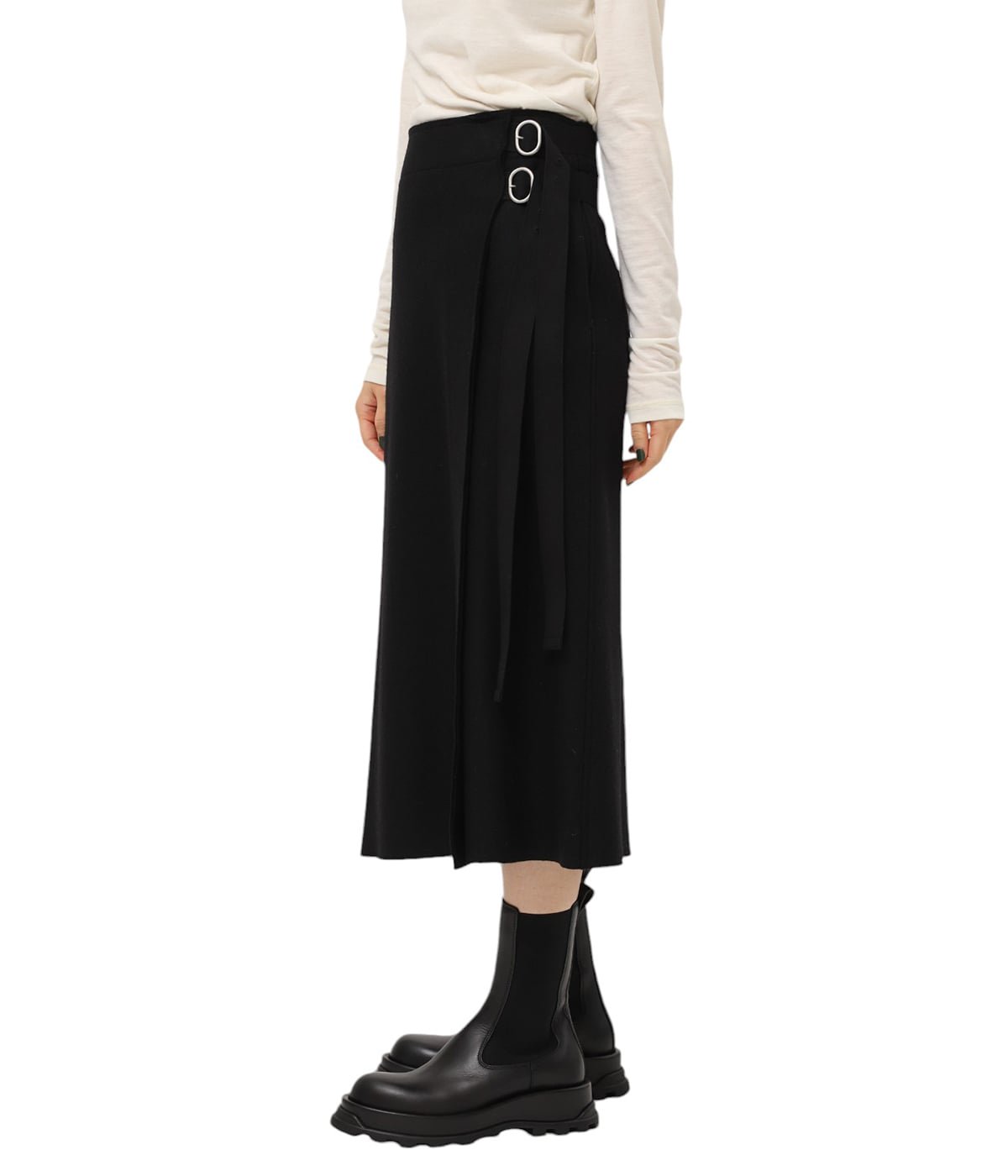 ジルサンダー  スカート JIL SANDER（ジルサンダー）ロング・マキシ丈スカート 白 サイズ