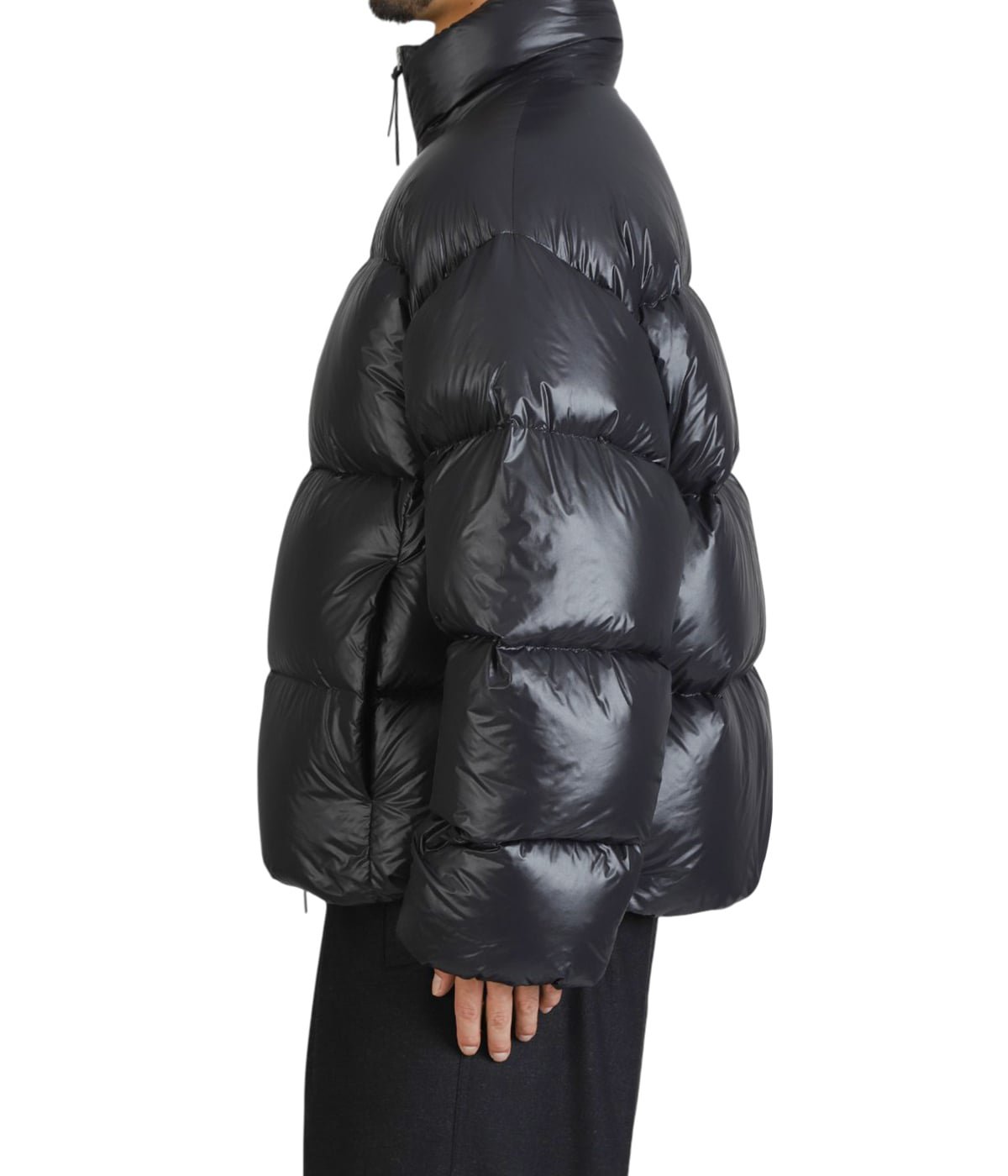 【JILSANDER】美品 ブラック サテンジャケット 34 S〜M 裏地付き DOWN JACKET 155 | JIL SANDER(ジルサンダー) / アウター ダウン・中綿