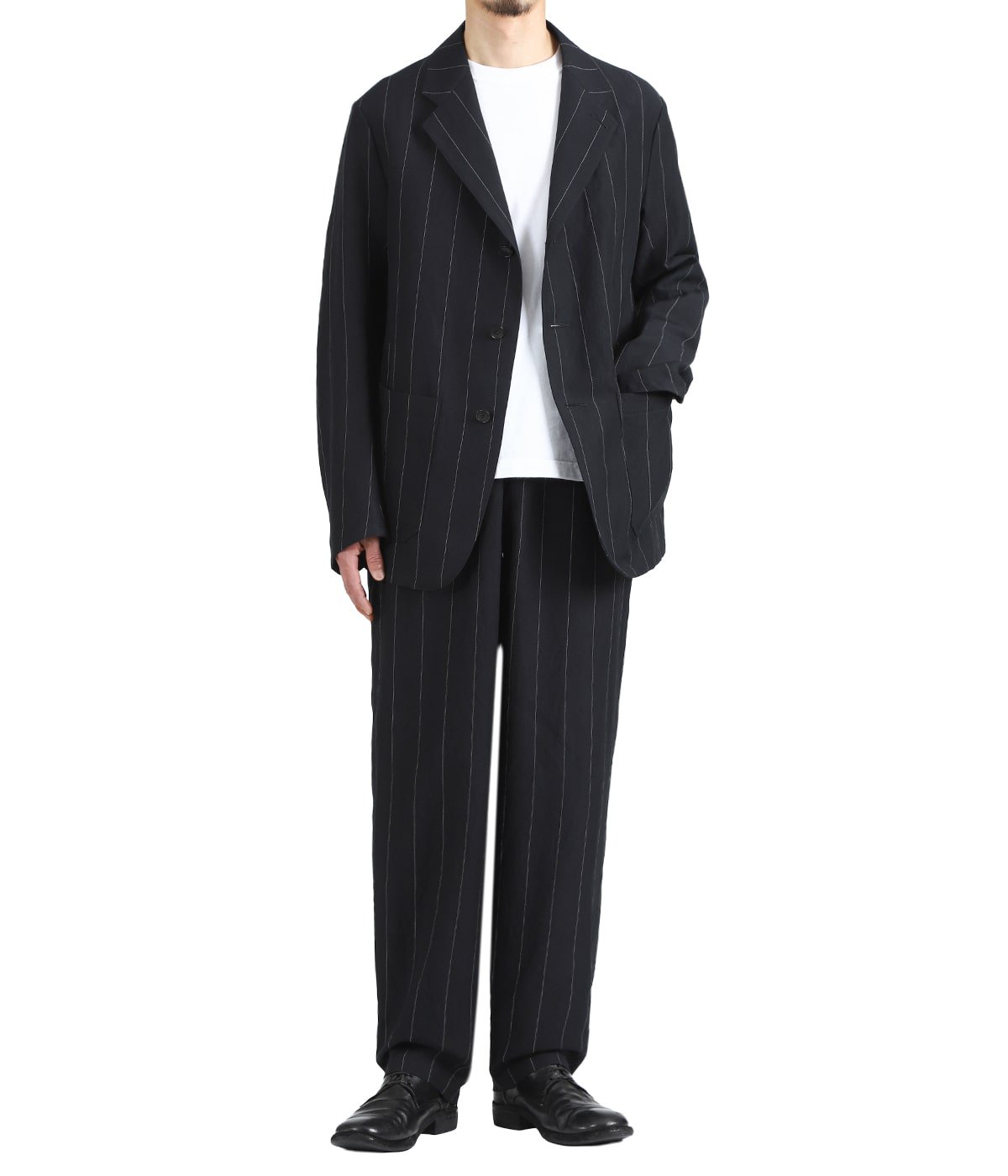Heugn 26ss ウールリネン Henrri Jacket045 3 HEUGN/ユーゲン】Henrri LINEN STRIPE JACKET045の通販 「ONENESS