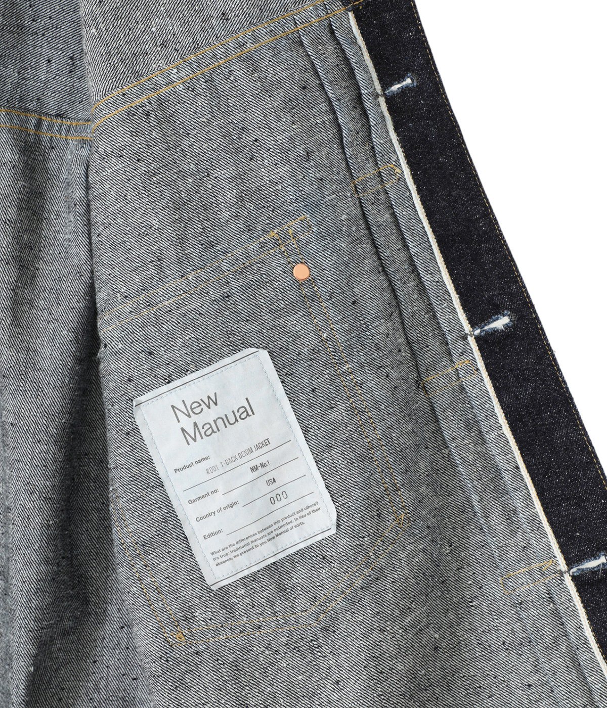 New Manual 001 T-BACK DENIM JACKET-