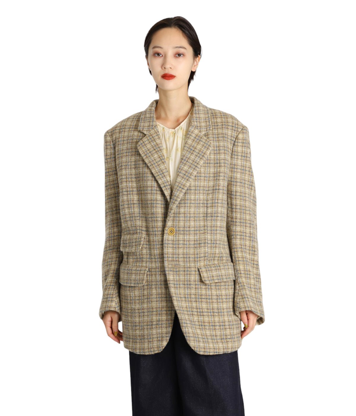 レディース】PLAID TWEED NOTCHED LAPEL JACKET | FUMIKA_UCHIDA(フミカ ウチダ) / アウター  スーツ・テーラードジャケット (レディース)の通販 - ARKnets 公式通販