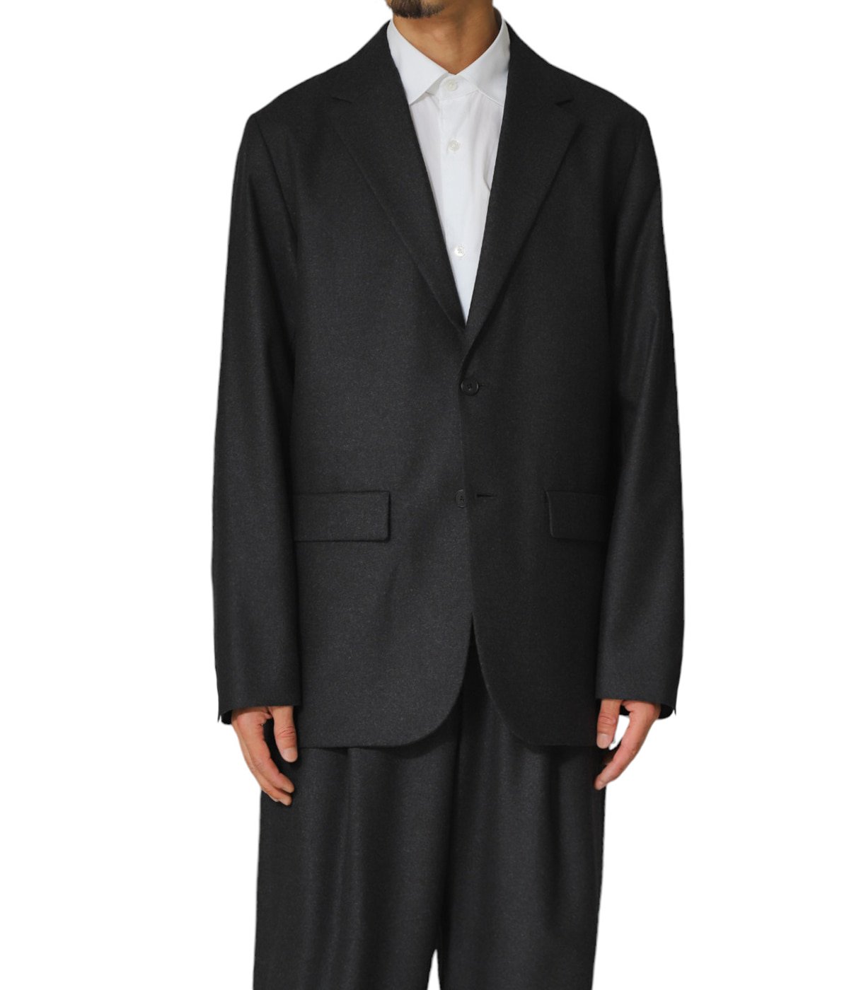 MERINO COLLEGE FLANNEL TAILORED JACKET | ATON(エイトン MERINO COLLEGE FLANNEL TAILORED JACKET | ATON(エイトン
