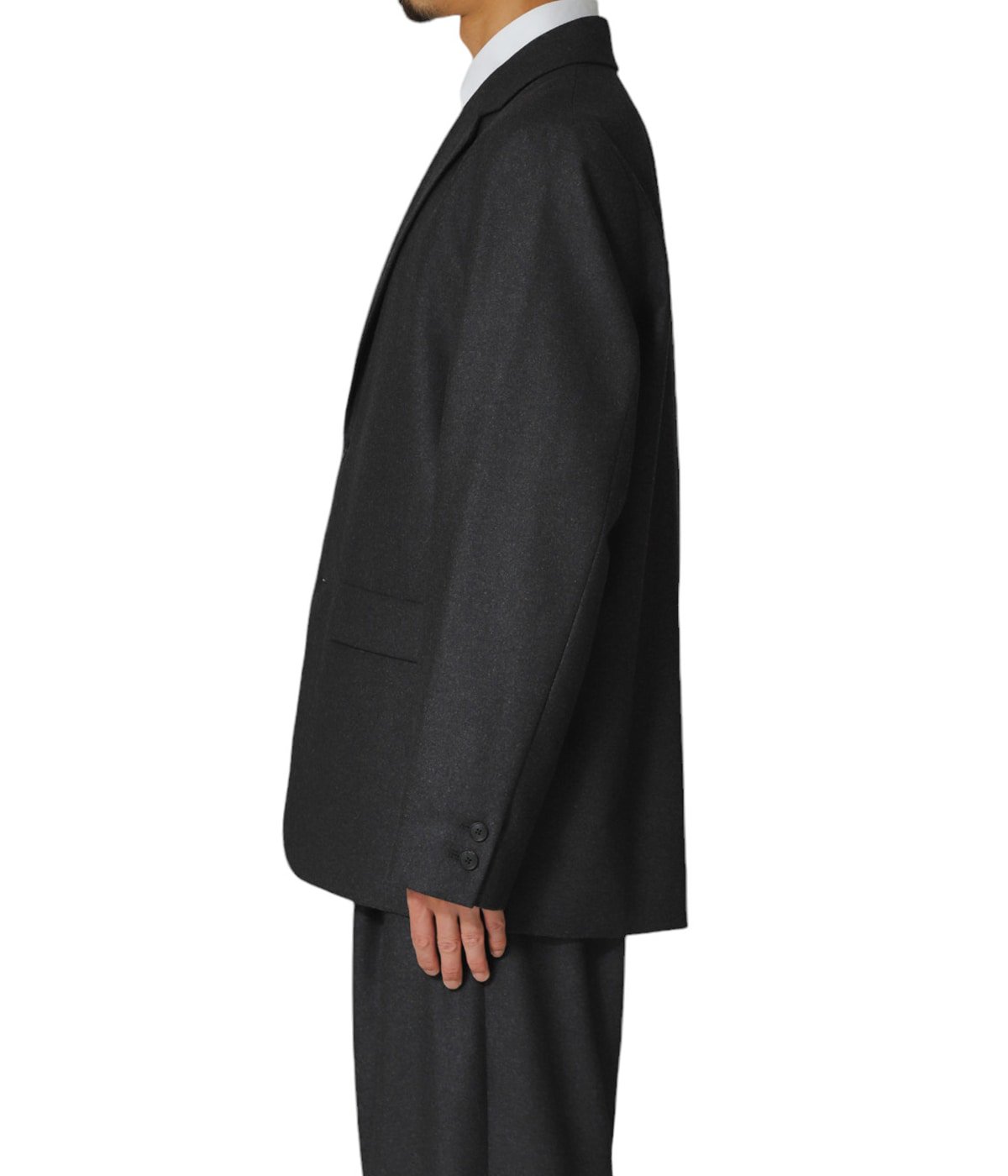 MERINO COLLEGE FLANNEL TAILORED JACKET | ATON(エイトン MERINO COLLEGE FLANNEL TAILORED JACKET | ATON(エイトン