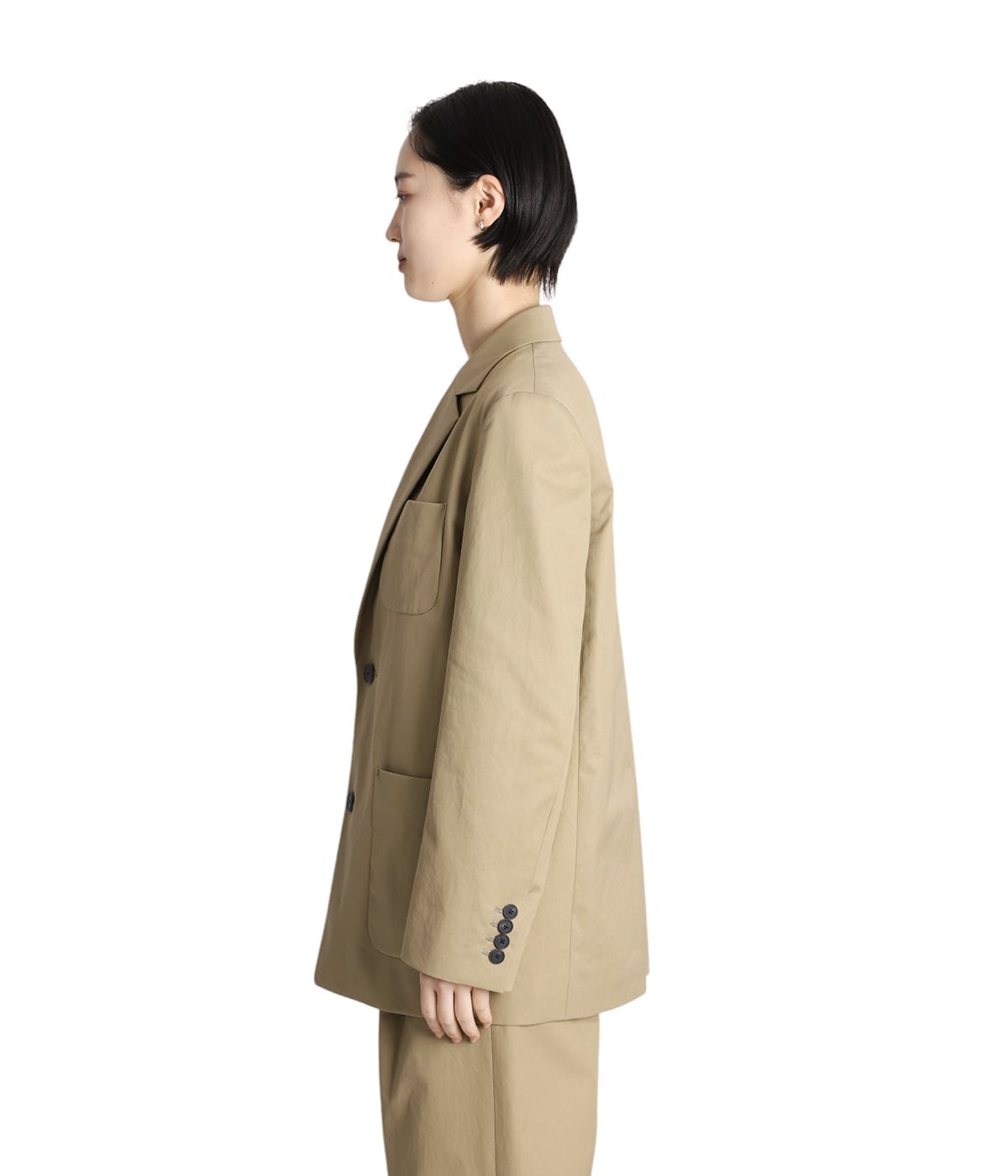レディース】ORGANIC COTTON TWILL TAILORED JACKET | ATON