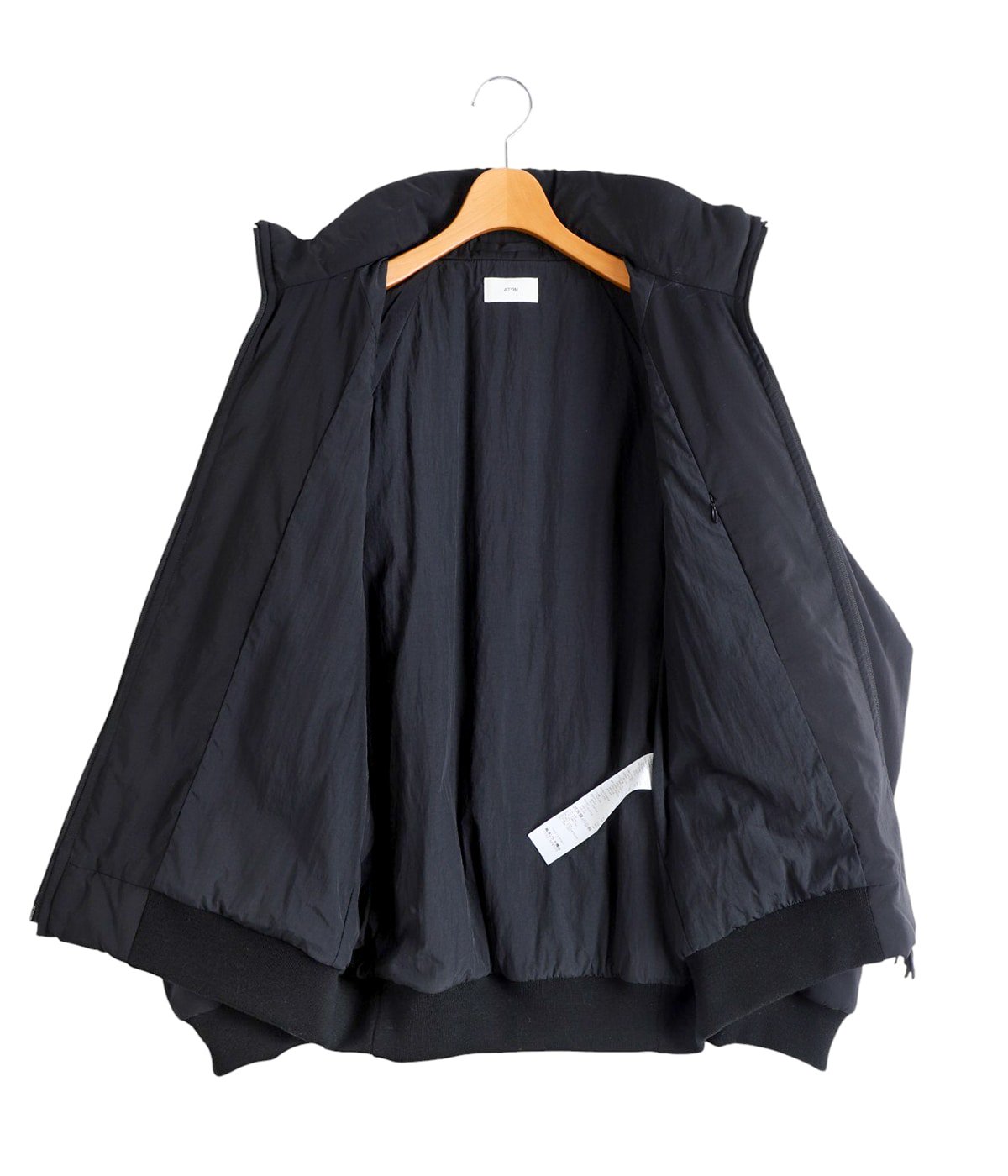 MAT AIRLY NYLON WOOL PADDED STAND JACKET | ATON(エイトン