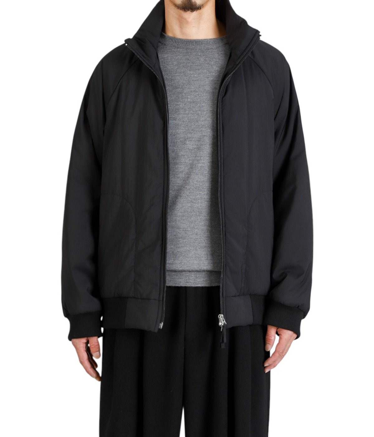 MAT AIRLY NYLON WOOL PADDED STAND JACKET | ATON(エイトン