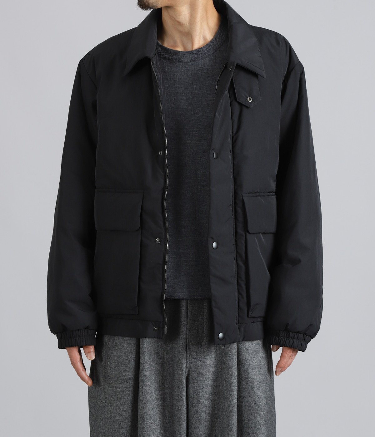 TWIST NYLON TAFTA PADDED JACKET | ATON(エイトン) / アウター ダウン