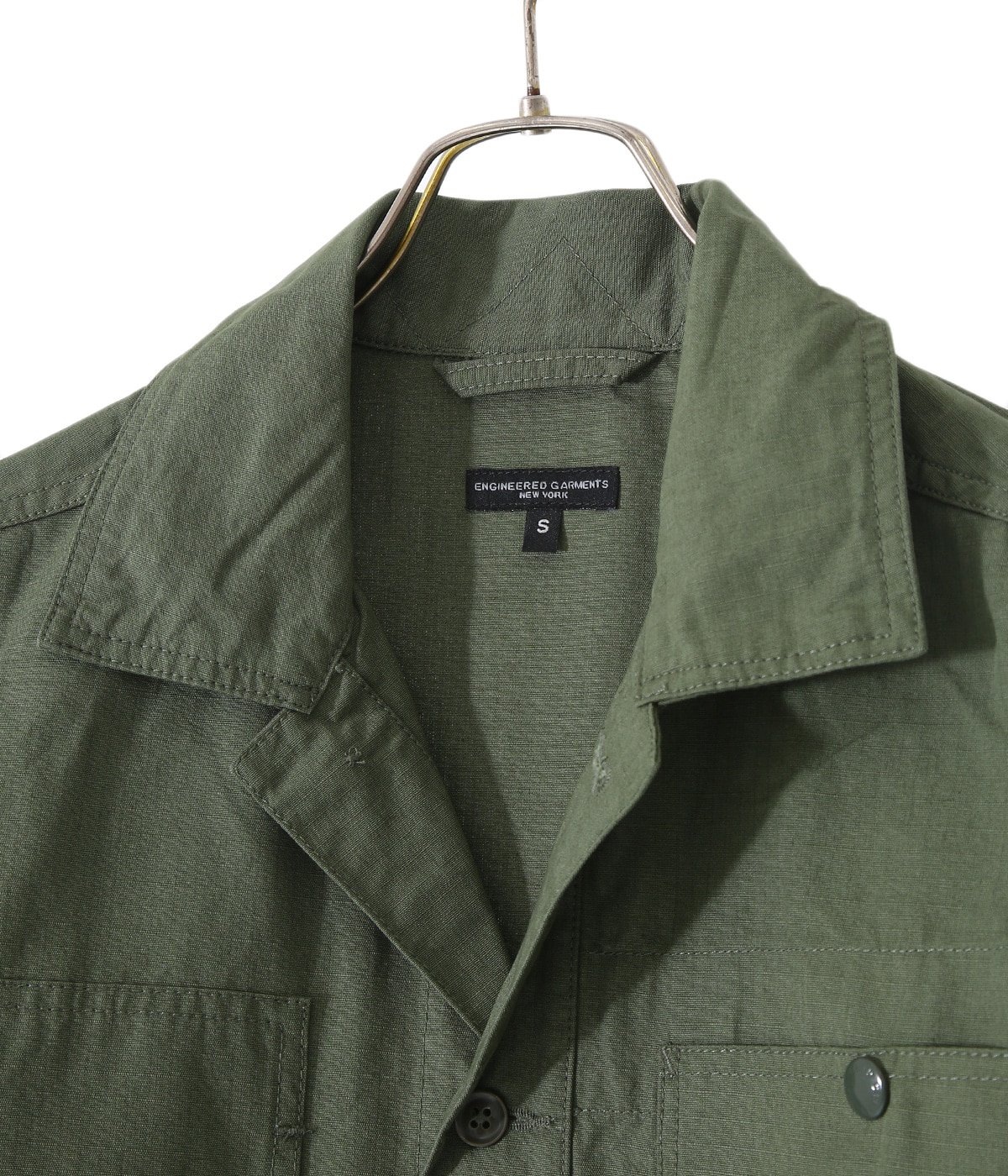 20AW FABRIC MIX FATIGUE SHIRT 3 カーキ メンズ