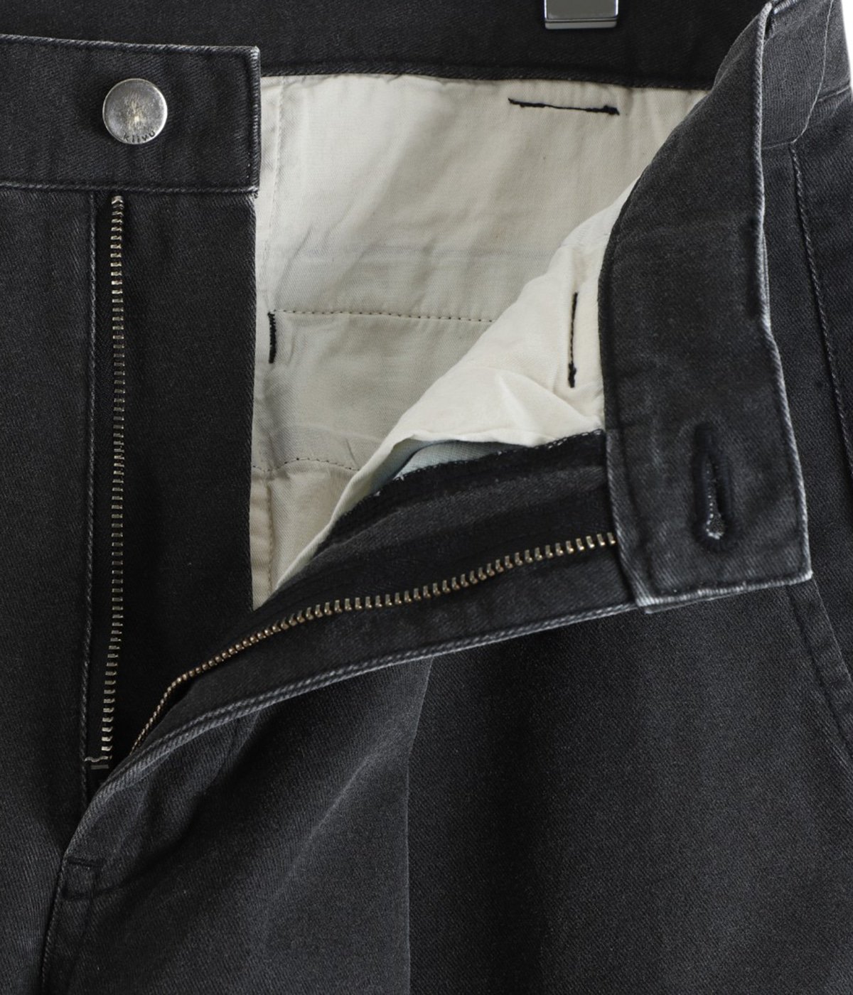 BAGGY CHINO TROUSER- Pigment Print Chino Cloth - | kiivu(キフ