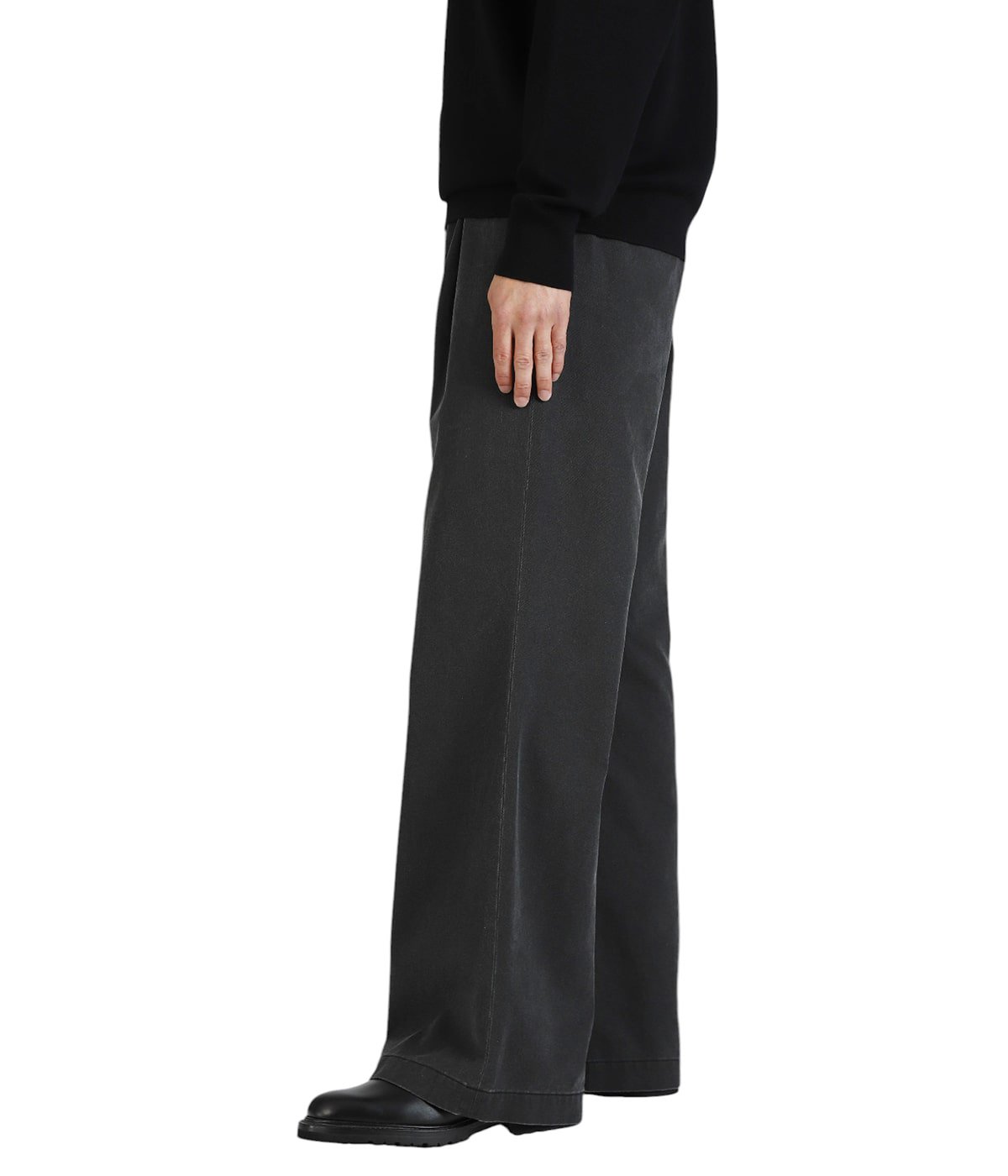 BAGGY CHINO TROUSER- Pigment Print Chino Cloth - | kiivu(キフ