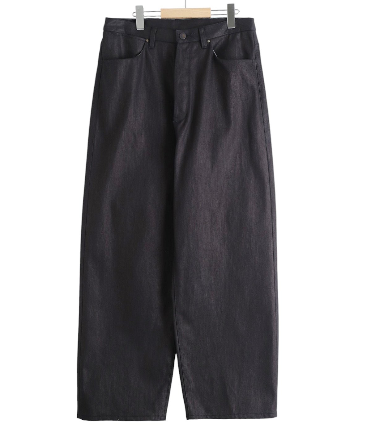 キフ kiivu 【 K112521016 】 コーティング ワイド デニム パンツ　44081 DENIM WIDE TROUSER- 12.5oz Rainbow Denim + SUMI - | kiivu(キフ