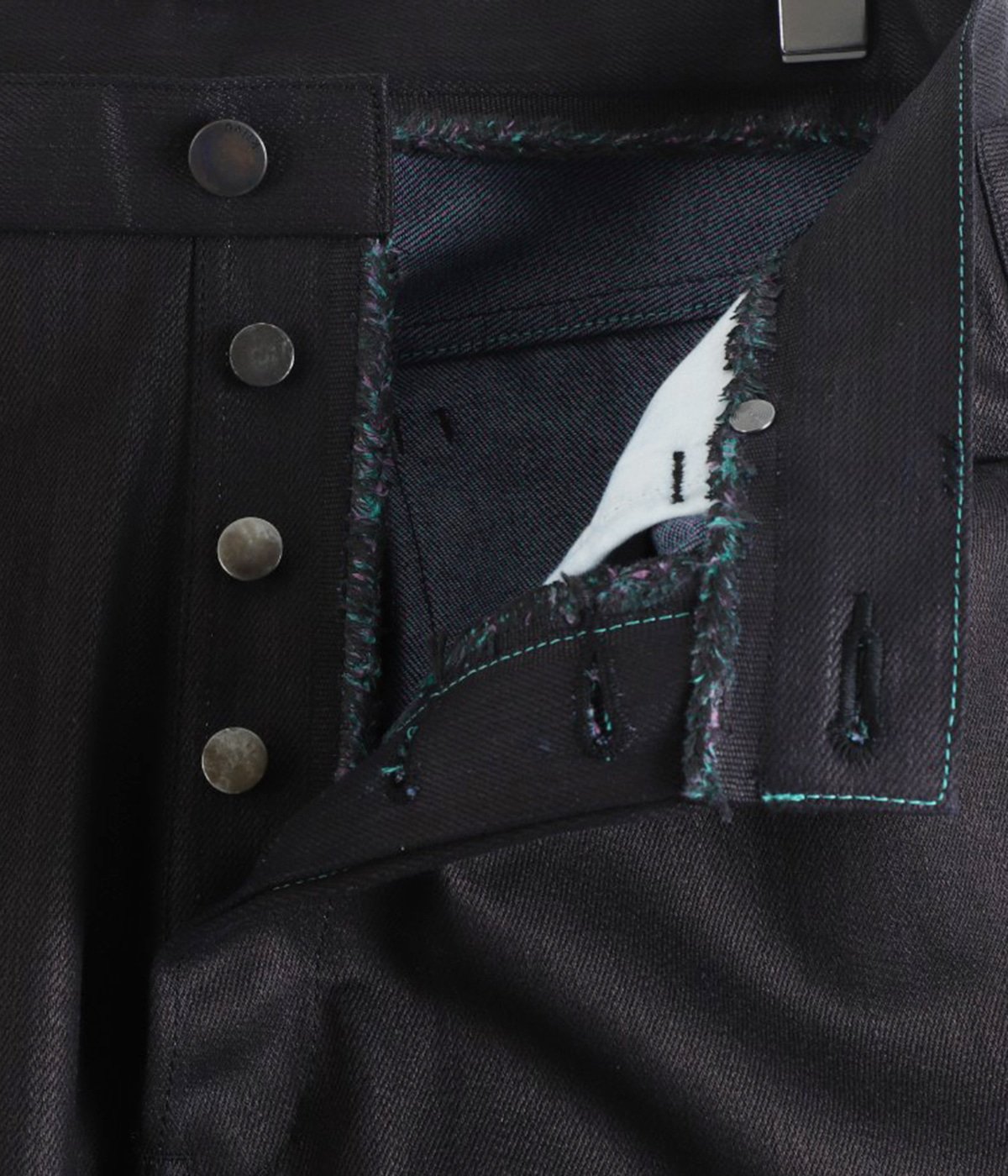 DENIM WIDE TROUSER- 12.5oz Rainbow Denim + SUMI - | kiivu(キフ
