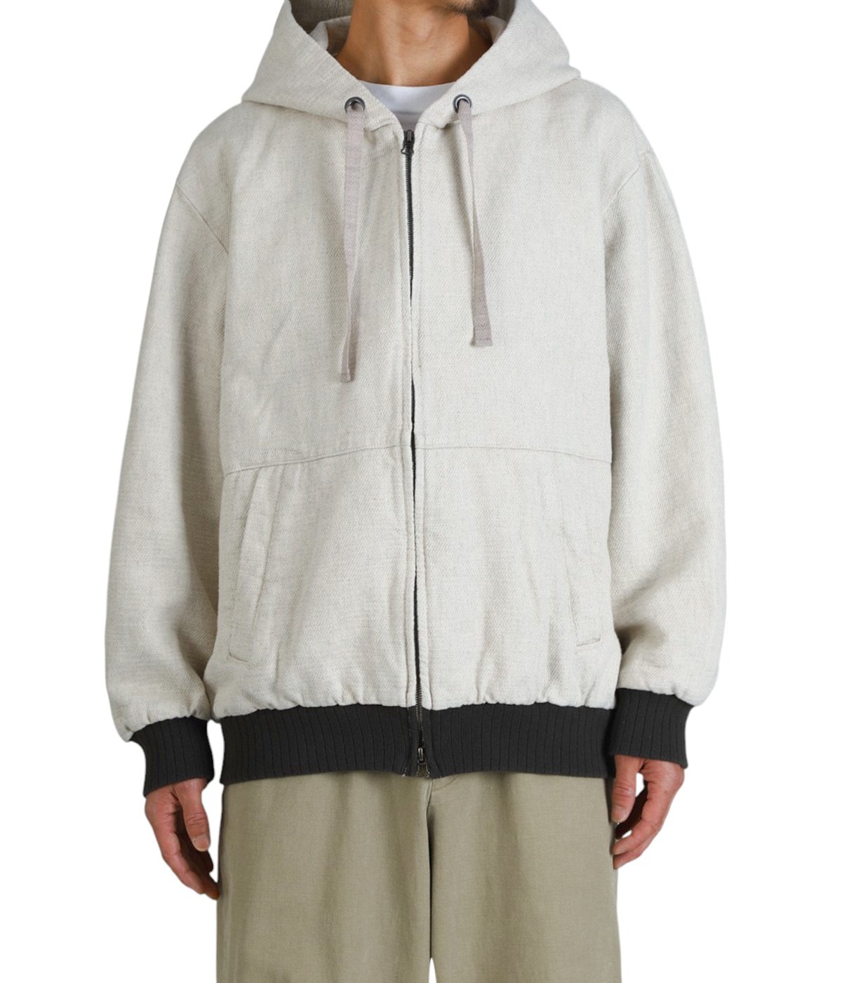 RIB HOODED- Super Big Slub FAB - | kiivu(キフ) / アウター ブルゾン