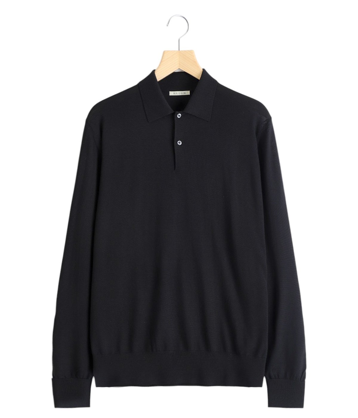Craig Knit Polo Black | HEUGN(ユーゲン) / トップス ポロシャツ