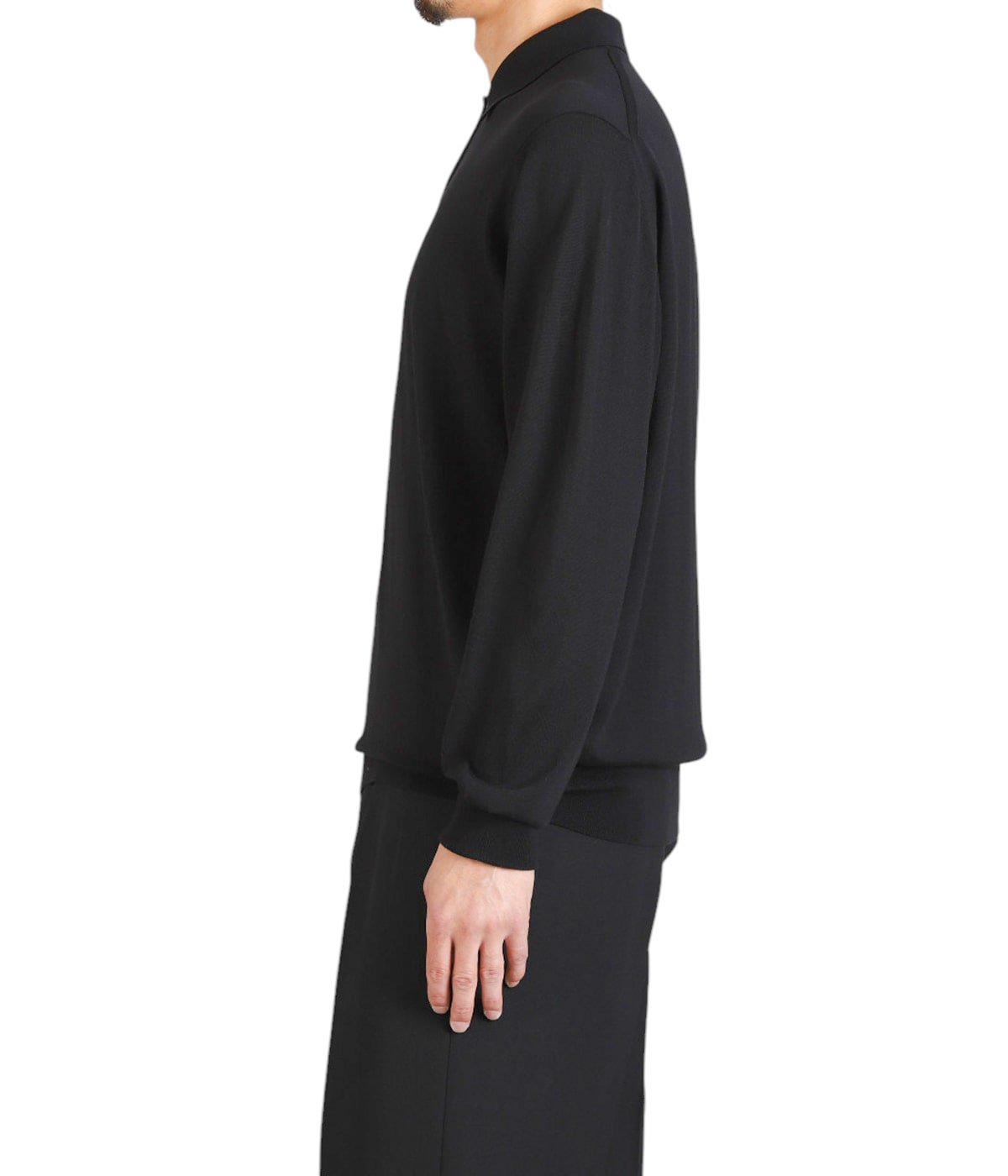 Craig Knit Polo Black | HEUGN(ユーゲン) / トップス ポロシャツ
