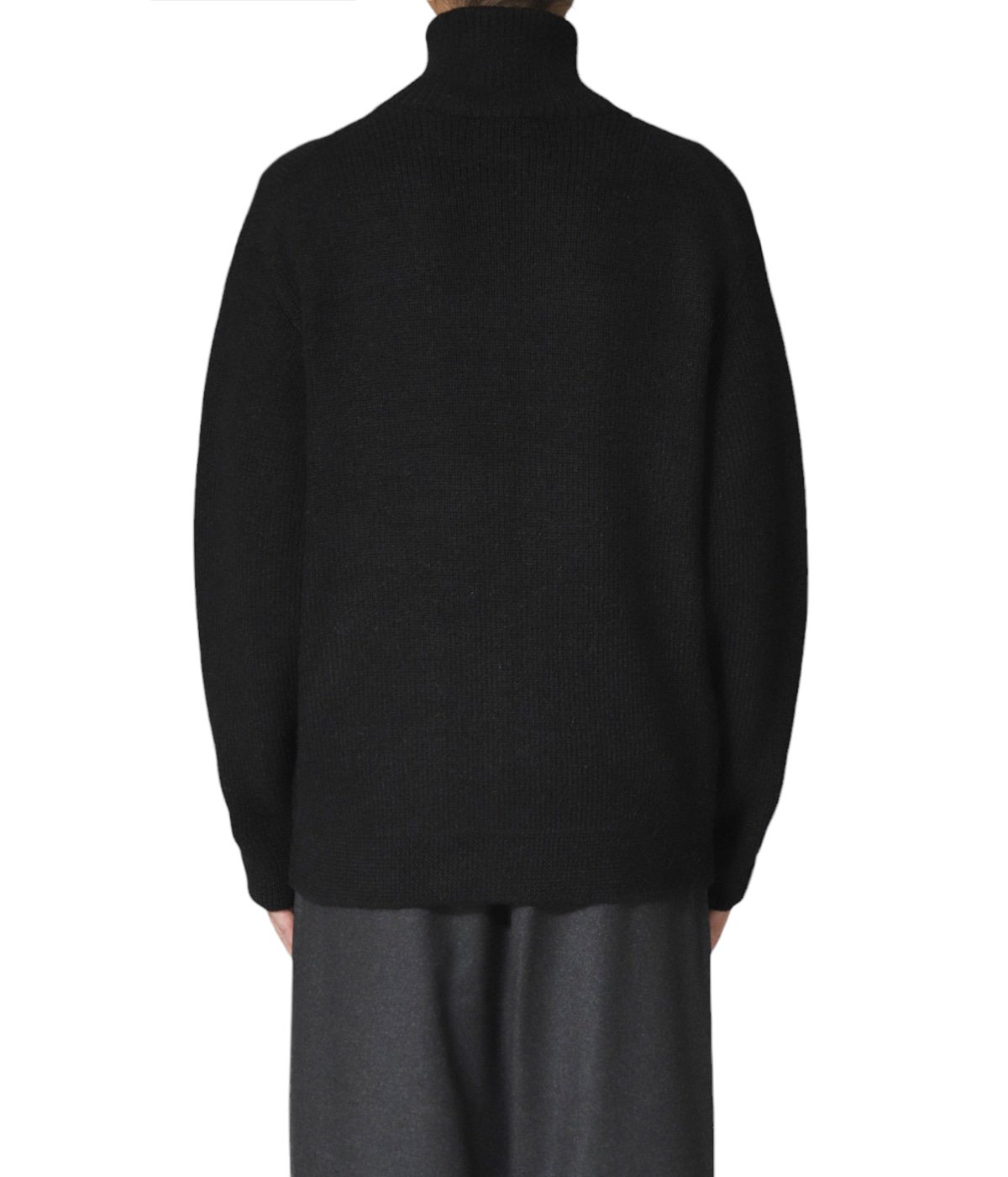 ATON Highland Wool Alpaca Drivers Knit Black | HAVEN
