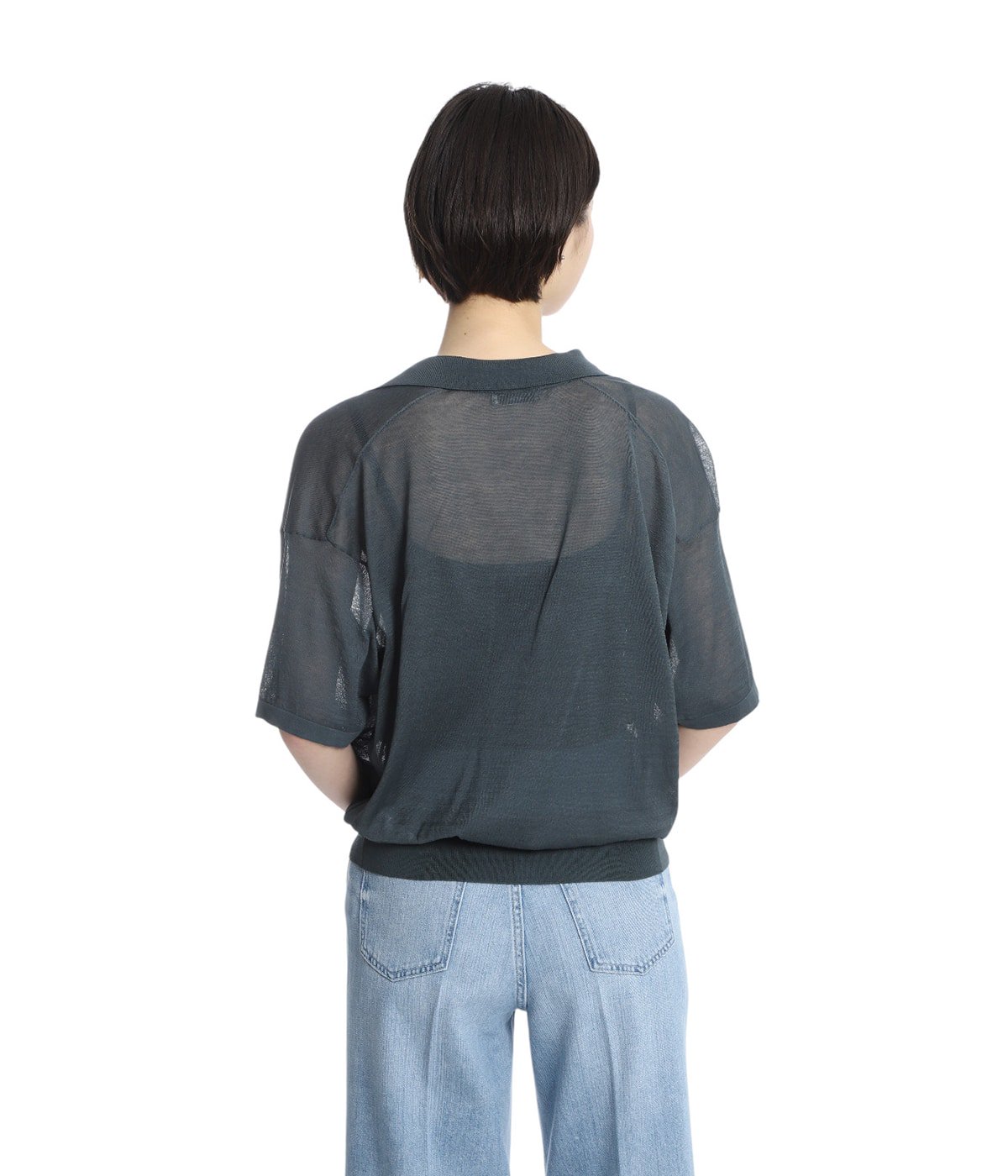 レディース】COMPACT COTTON SKIPPER POLO SWEATER | ATON