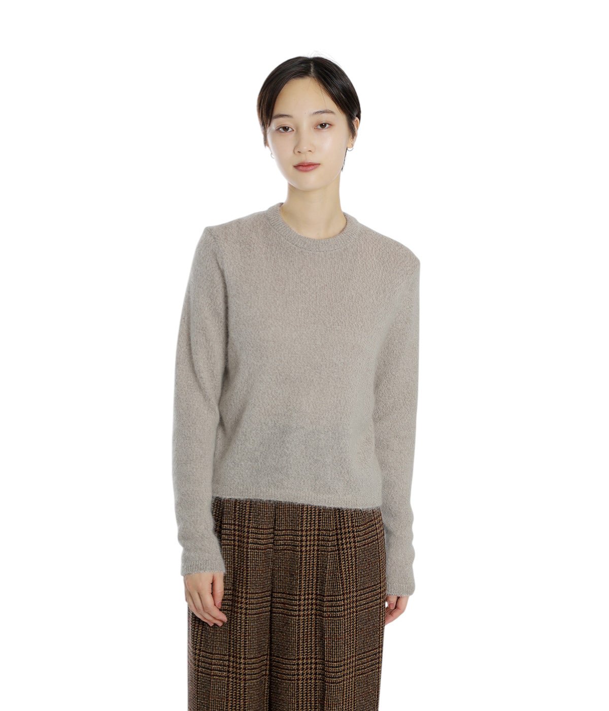 ATON NATURAL ALPACA クルーネックニット　上代7万 ATON NATURAL ALPACA クルーネックニット上代7万